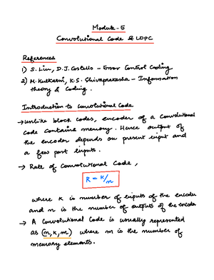 Module-1 - Information theory and coding - Studocu