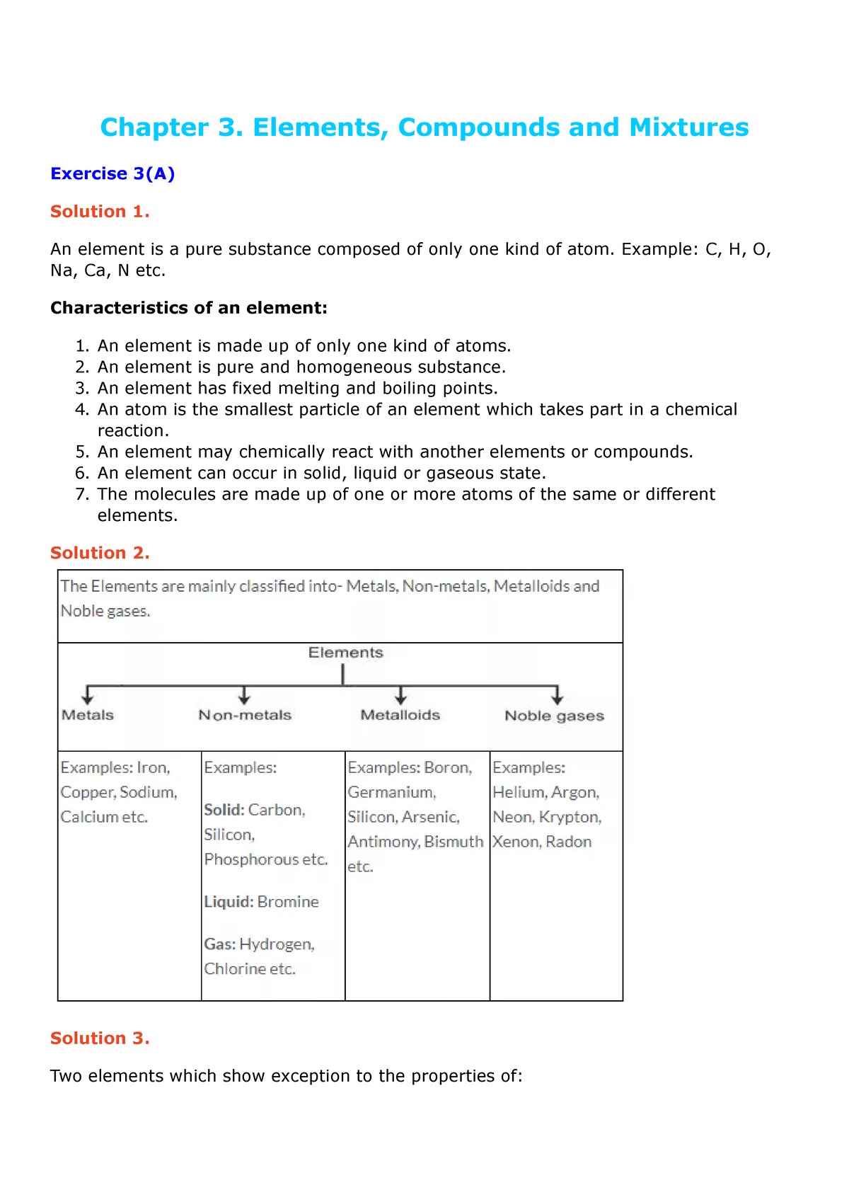 Elements Compounds And Mixtures - ncertbooksolutions Chapter 3 ...