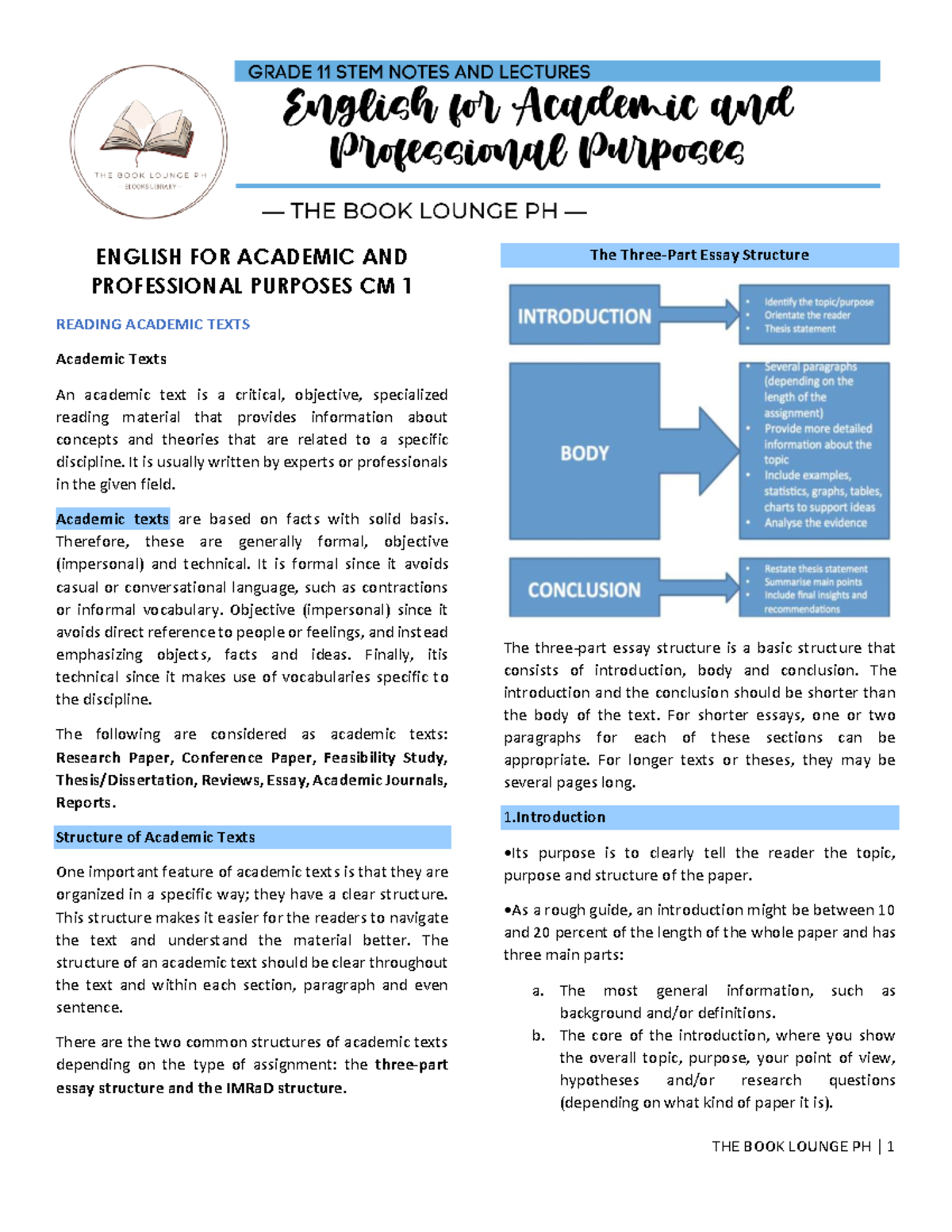 3RD TERM - English FOR Academic AND Professional Purposes - ENGLISH FOR ...