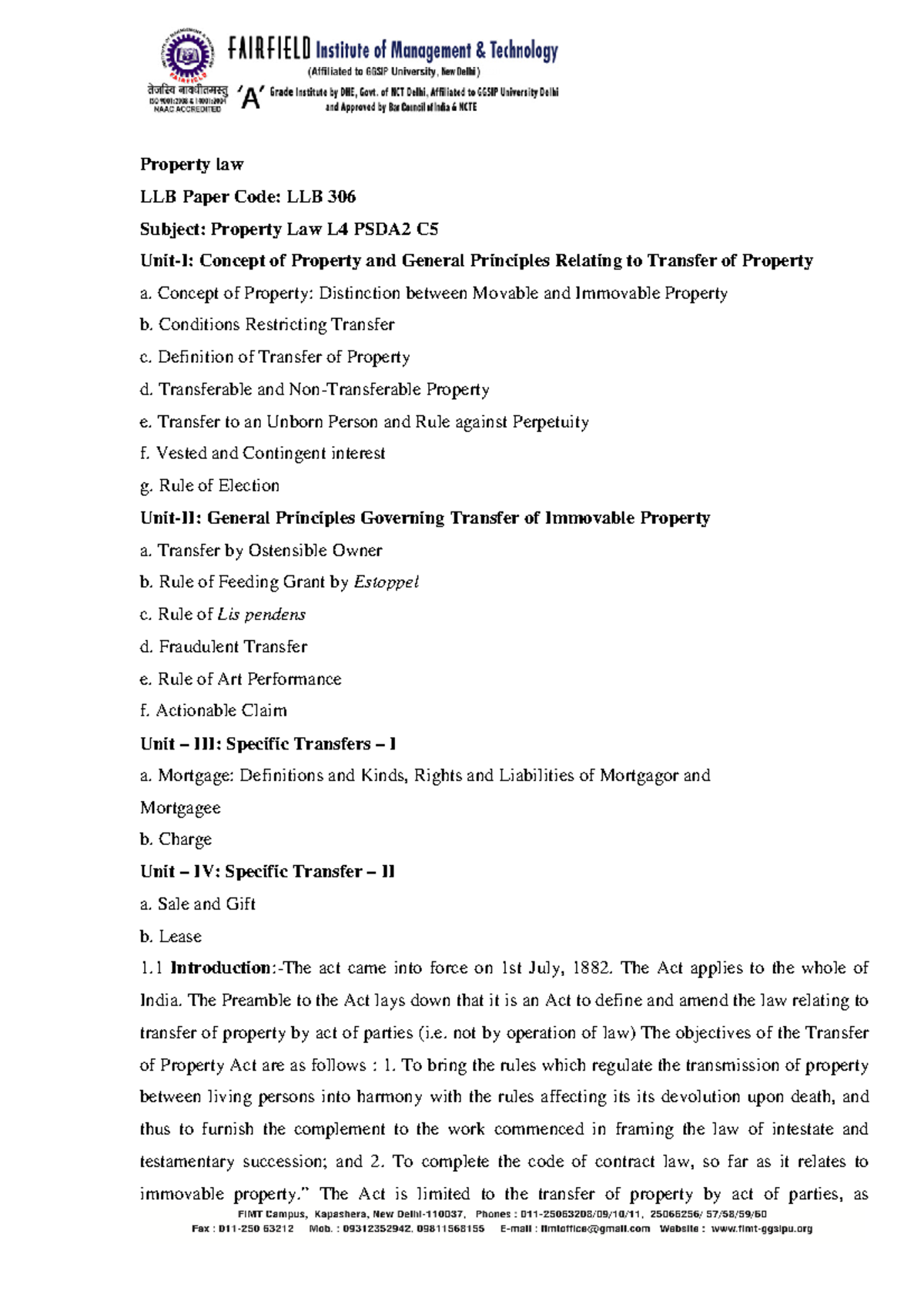 Property law Concept of Property Distinction between Movable and