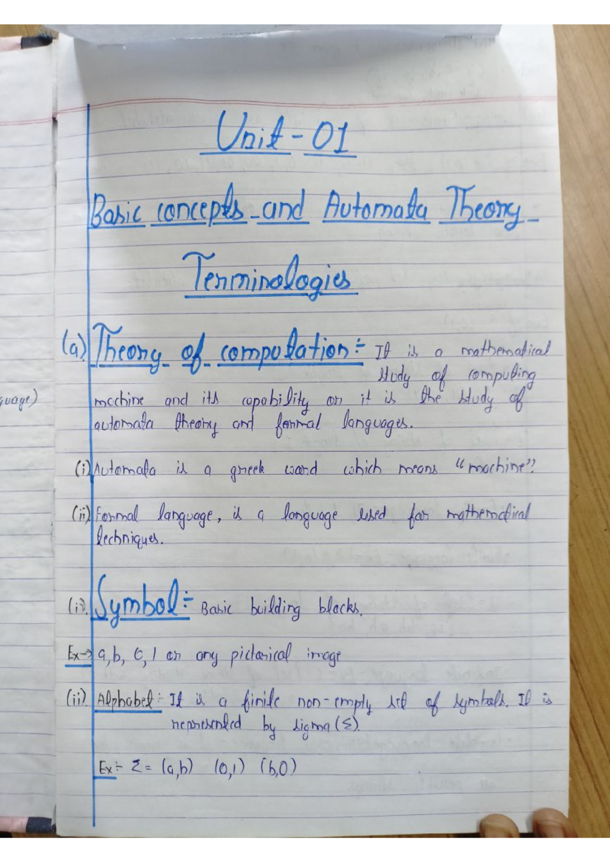 Tafl all units - Notes - Unit 01 Basic concepts and Automata Theory ...