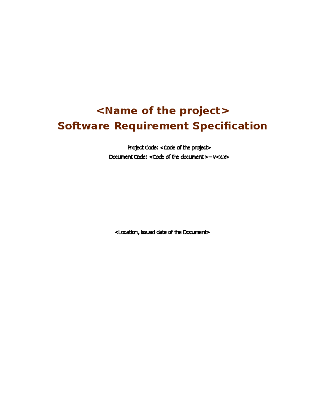 REQUIREMENTS DOCUMENT TEMPLATE FOR SOFTWARE DEVELOPMENT PROJECTS visual data 8