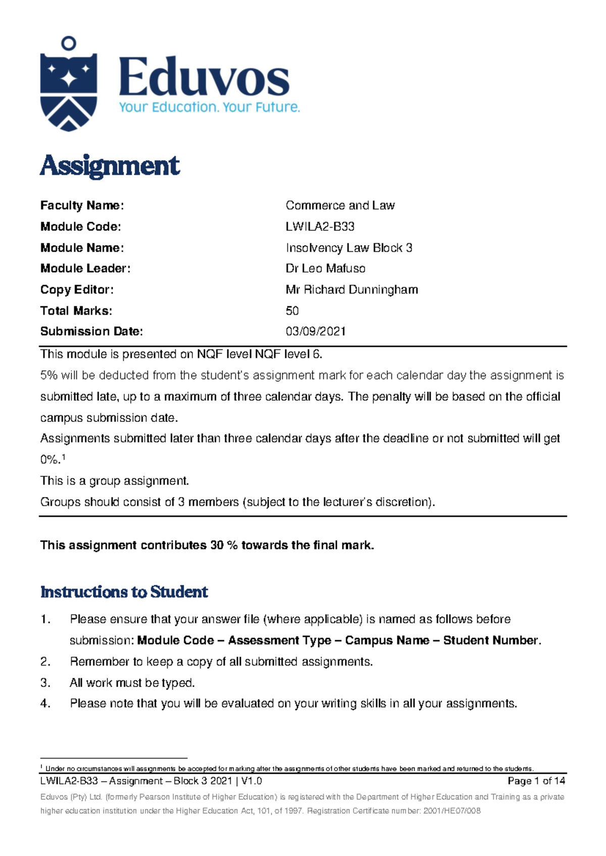 assignment d 7 slide block