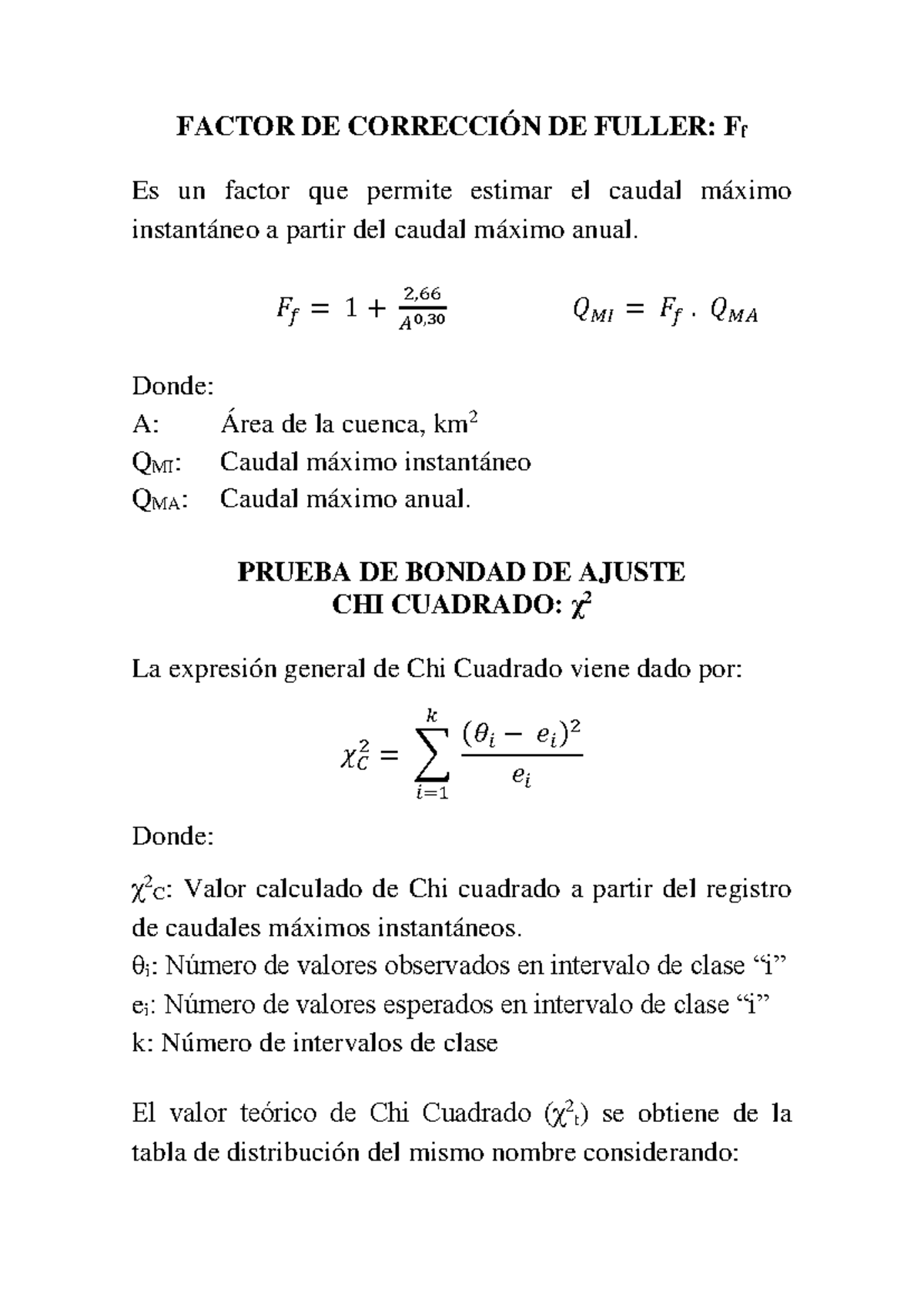 Clase 11 - Semana 11 HIDROLOGIA GENERAL - FIA - FACTOR DE CORRECCIÓN DE ...