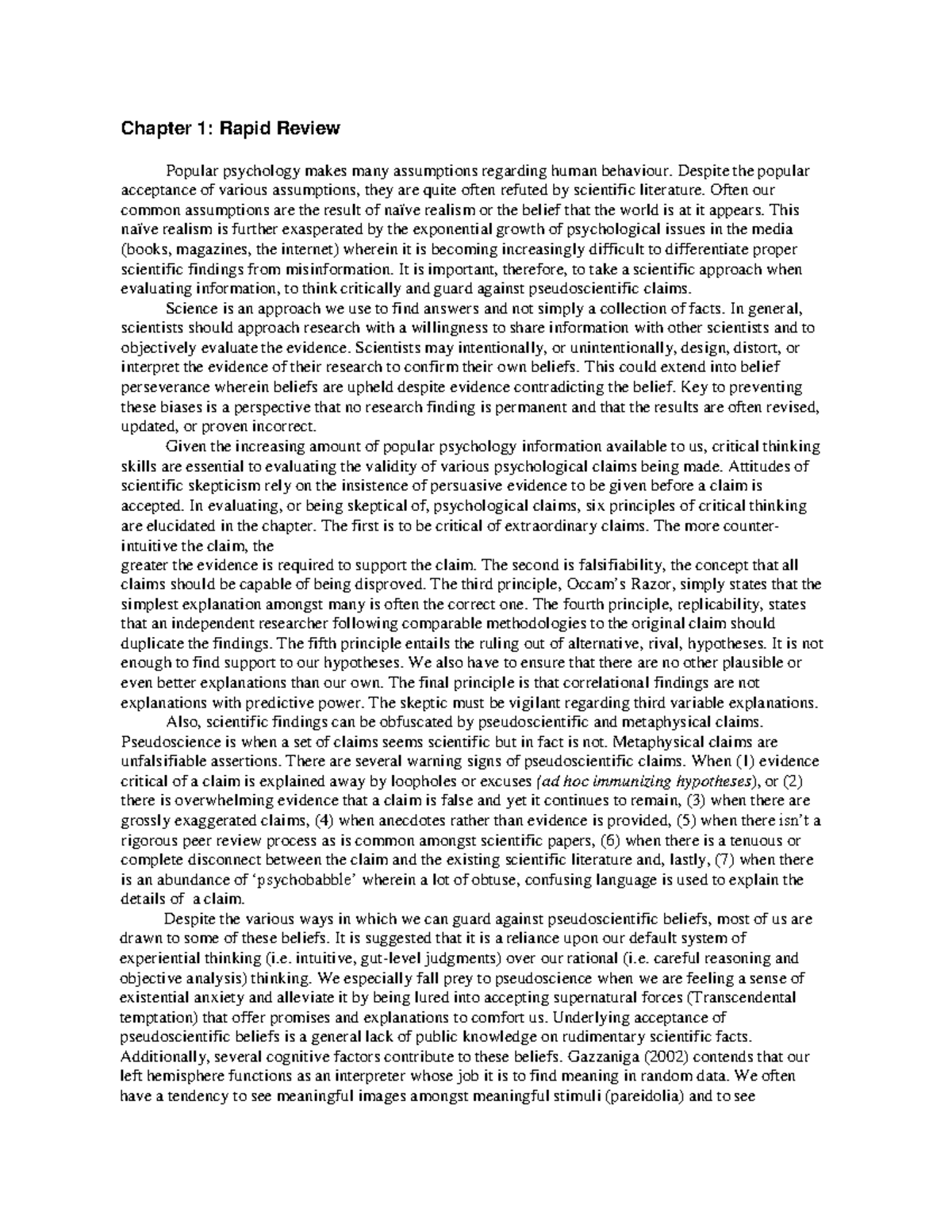 Chapter 1 - Warning: TT: undefined function: 32 Chapter 1: Rapid Review ...