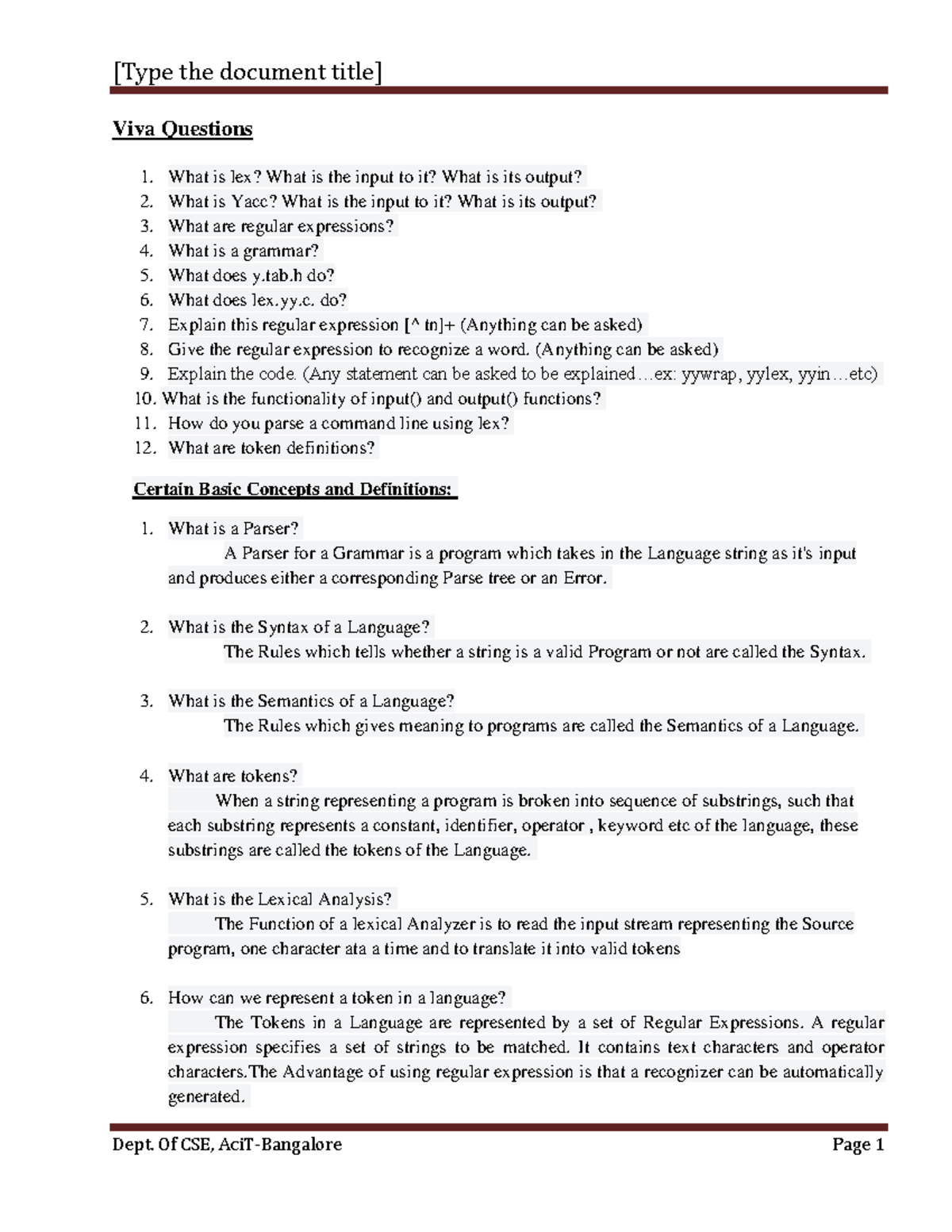 138228788 Ss Lab Viva Questions - [Type the document title] Dept. Of ...