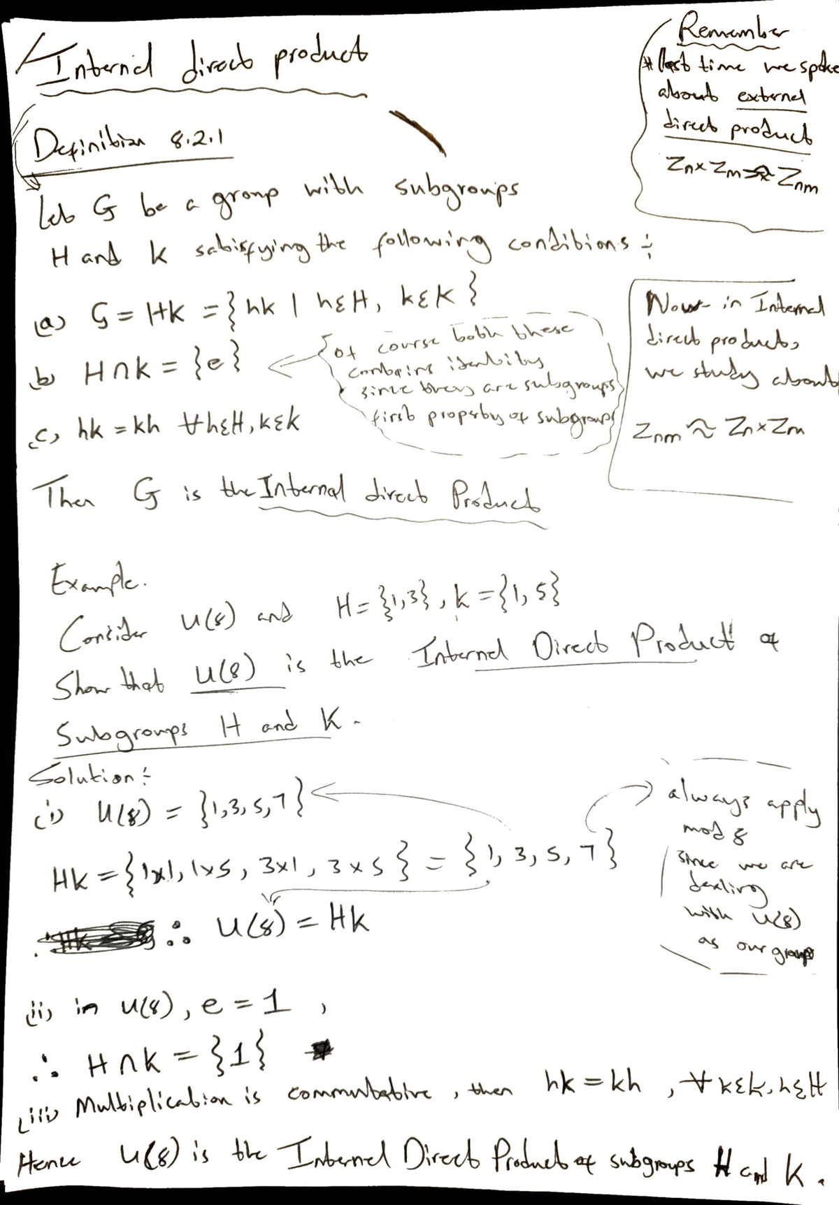 Smtb031 Normal subgroups and homomorphism - SMTA021 - Studocu