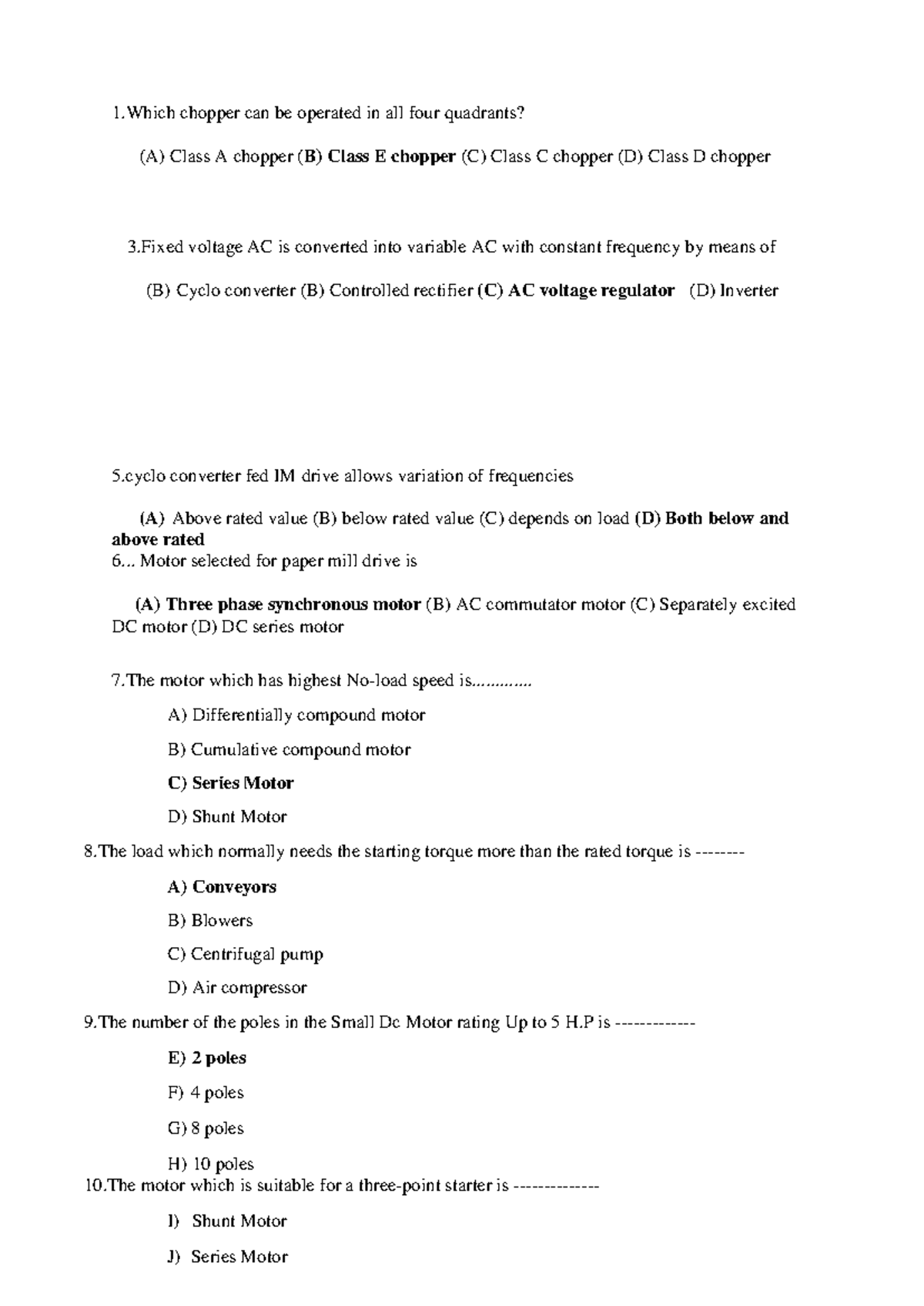 EEE Unit 3 question bank (40 questions) 1 chopper can be operated in