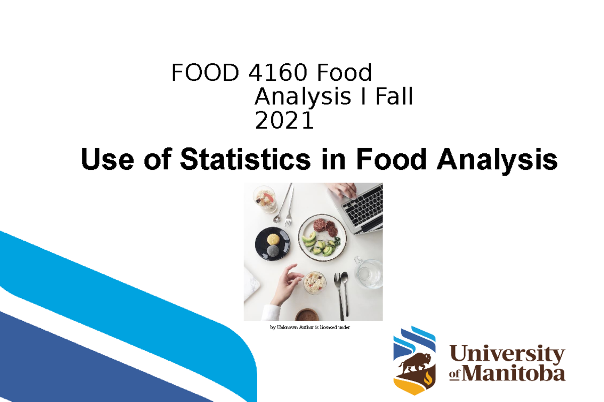 5. Statistics in Food Analysis I by Unknown Author is licensed under