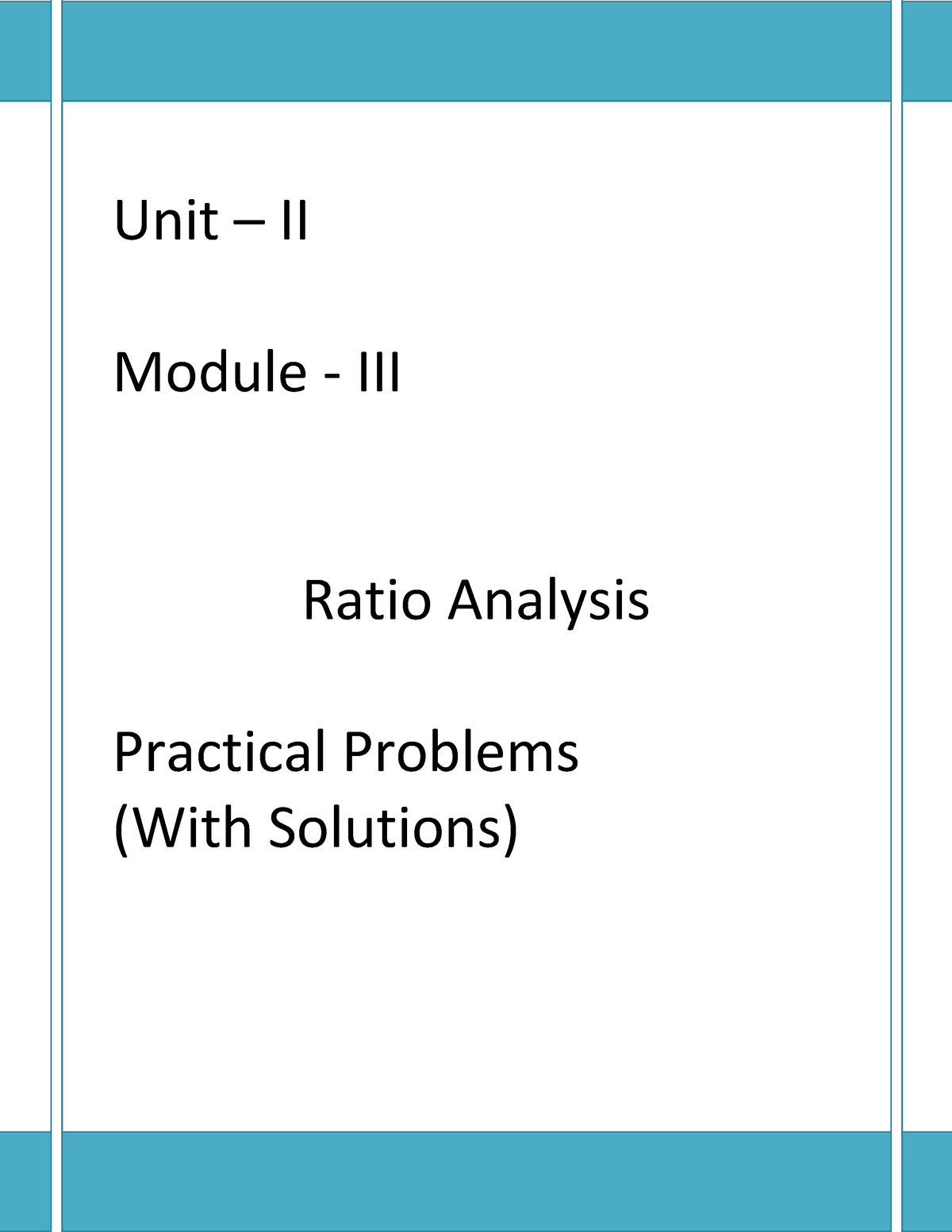 ratio-analysis-solved-problems-unit-ii-module-iii-ratio-analysis