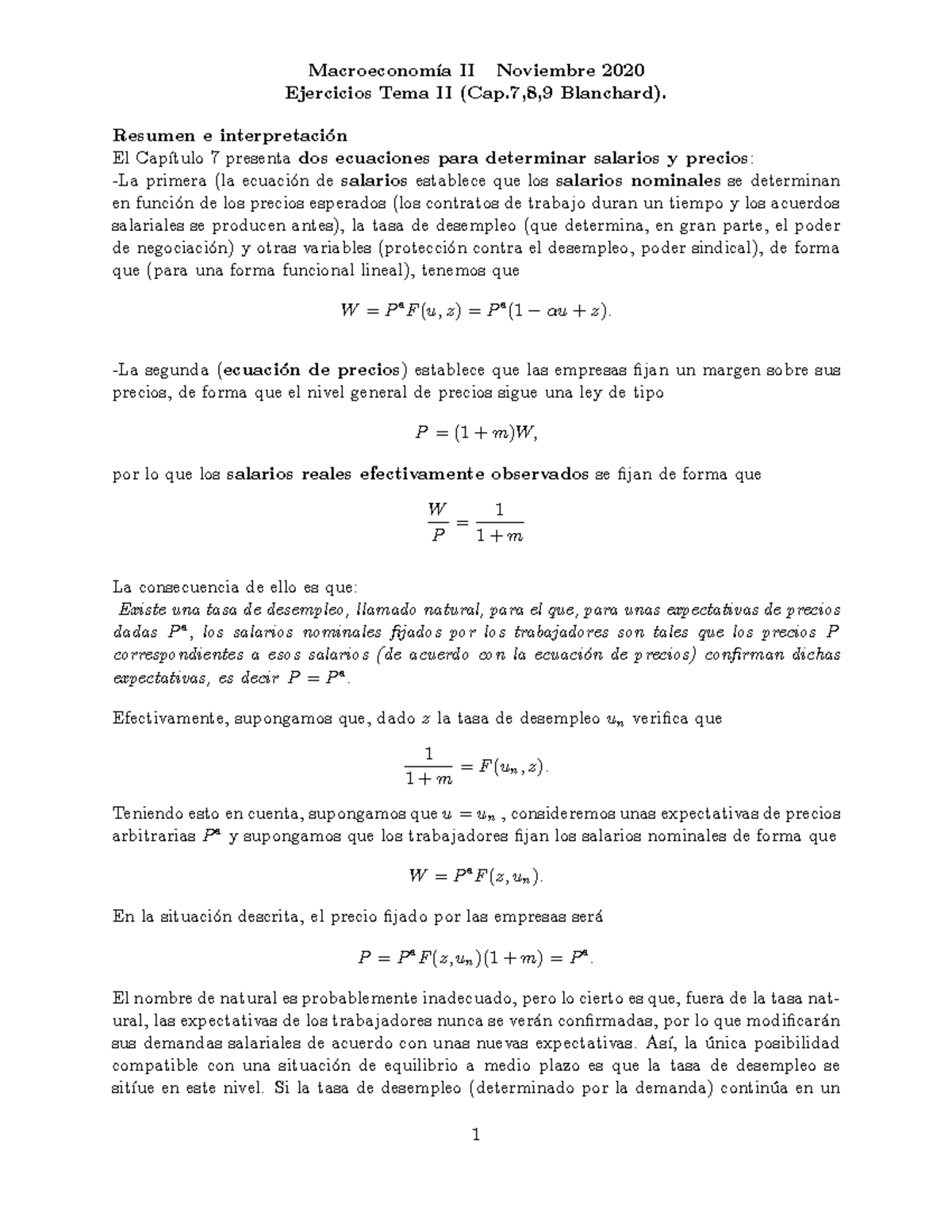 Ejercicios TIISol - MacroeconomÌa II Noviembre 2020 Ejercicios Tema II ...