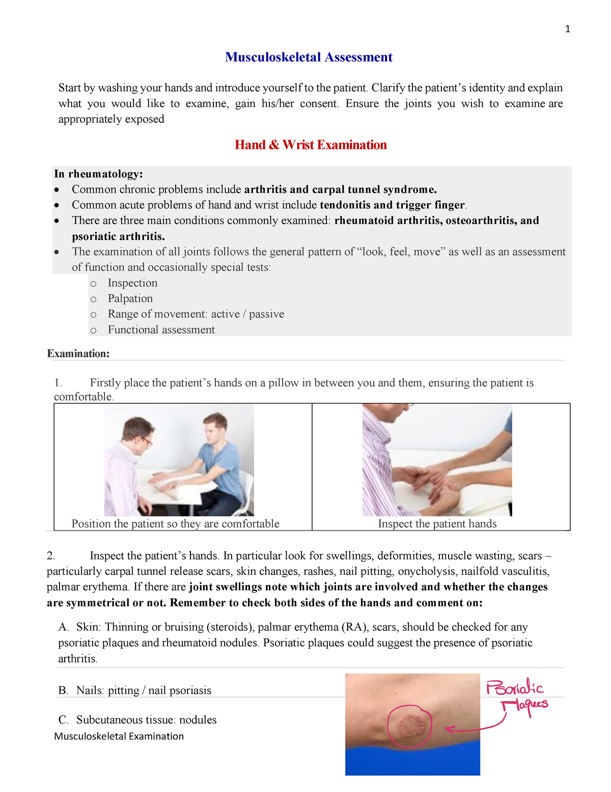 Musculoskeletal Examination-23 - Musculoskeletal Examination ...