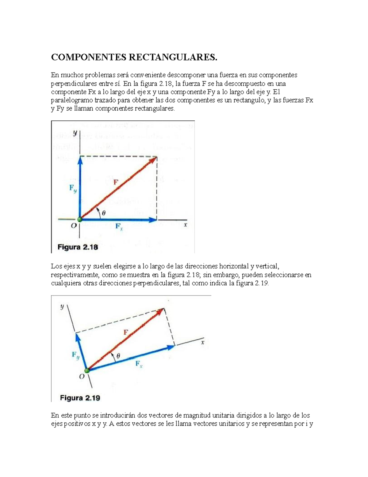 Componentes Rectangulares - COMPONENTES RECTANGULARES. En muchos ...