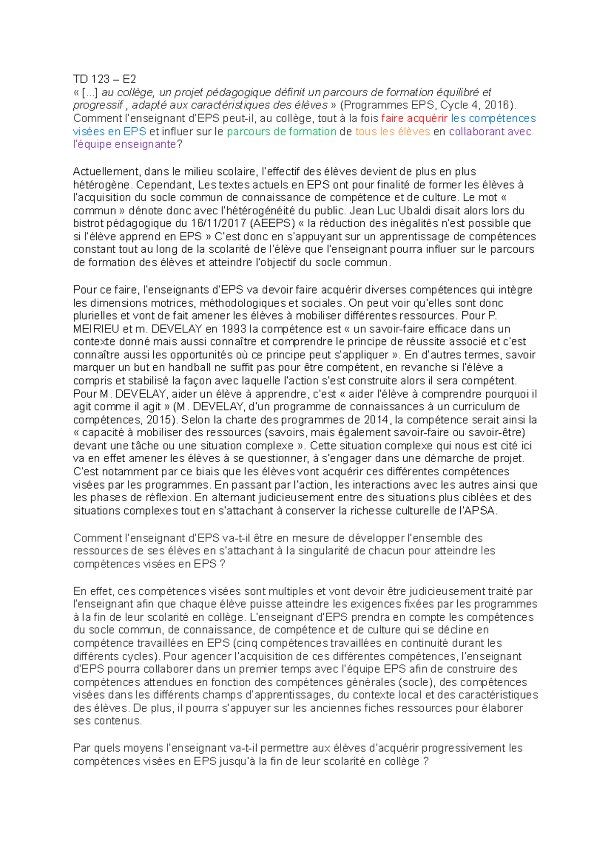 Lévaluation en eps écrit 2 picture