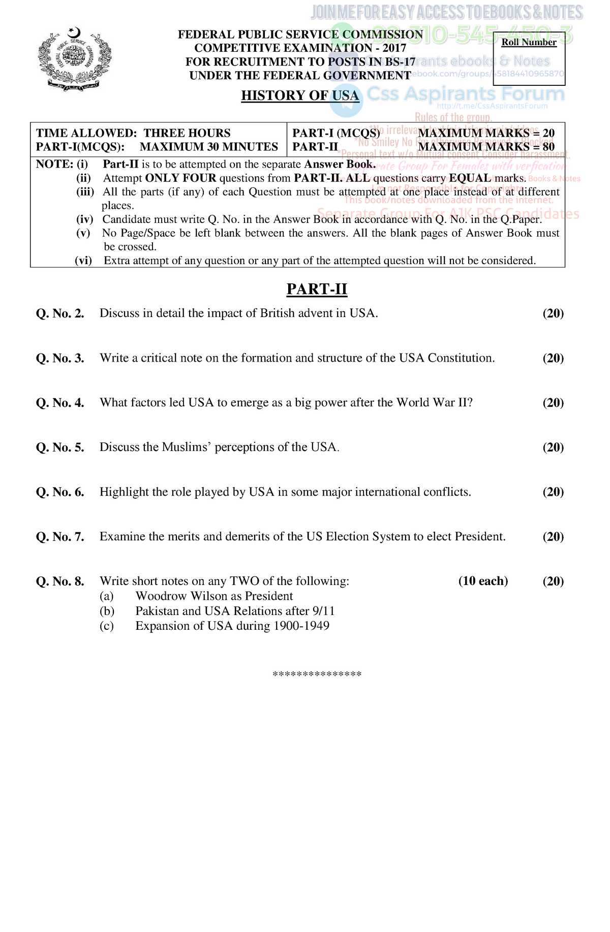 Midterm 5 1 January 2019, questions - TIME ALLOWED: THREE HOURS PART-I ...