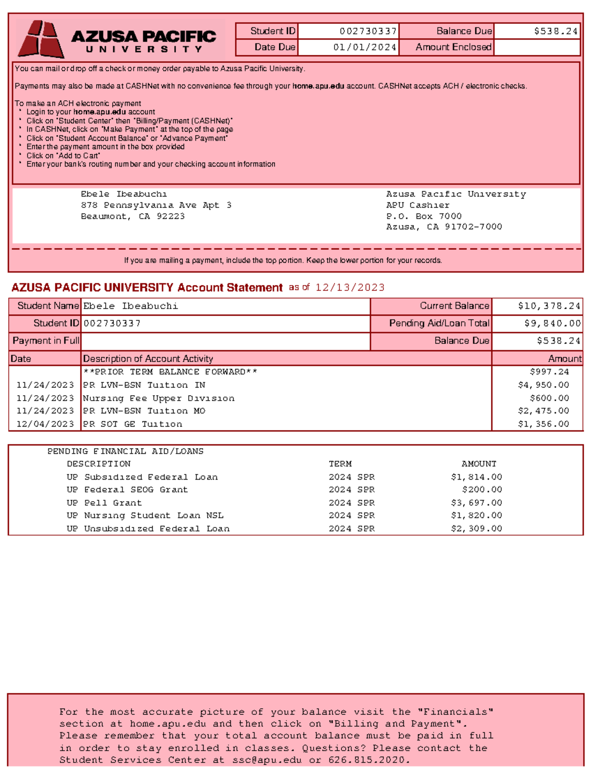 Final exam study guide for 2nd semester - AZUSA PACIFIC UNIVERSITY ...