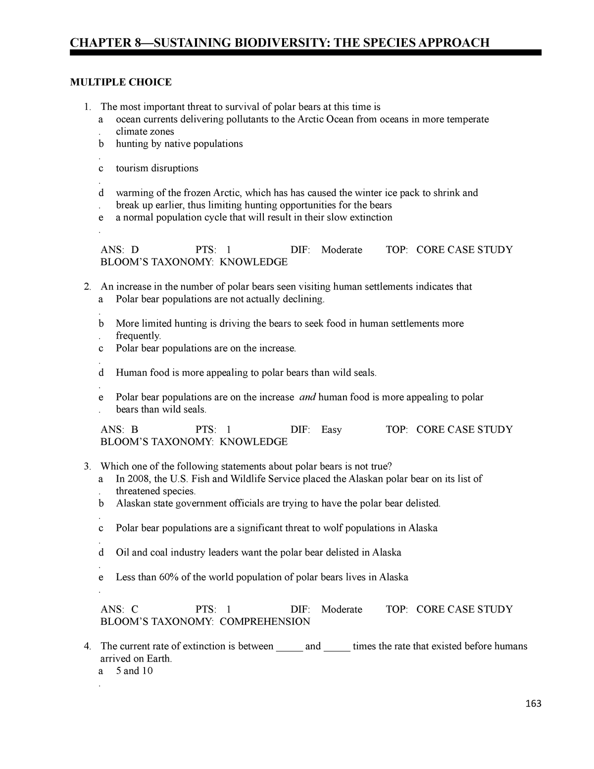 environmental science chapter 8 critical thinking