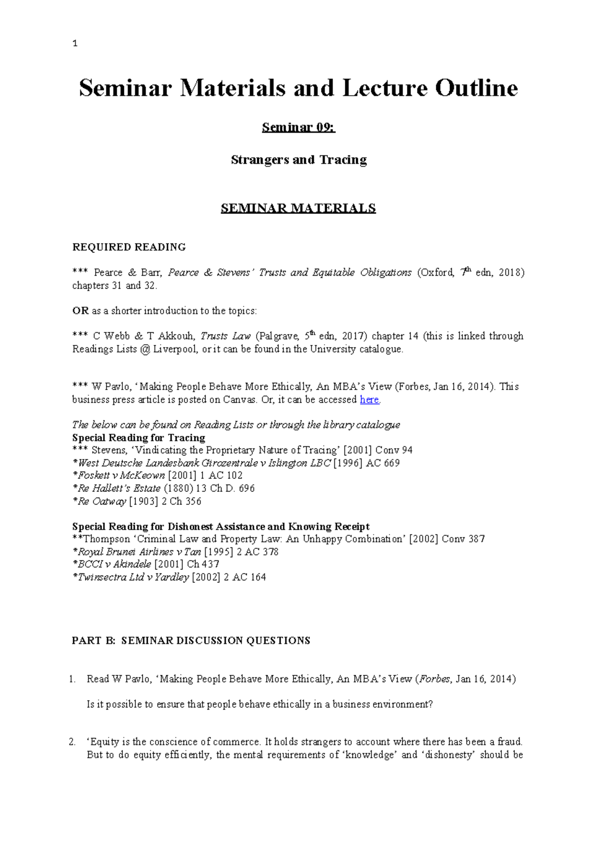 Seminar 9 Materials - notes on tracing - Seminar Materials and Lecture ...