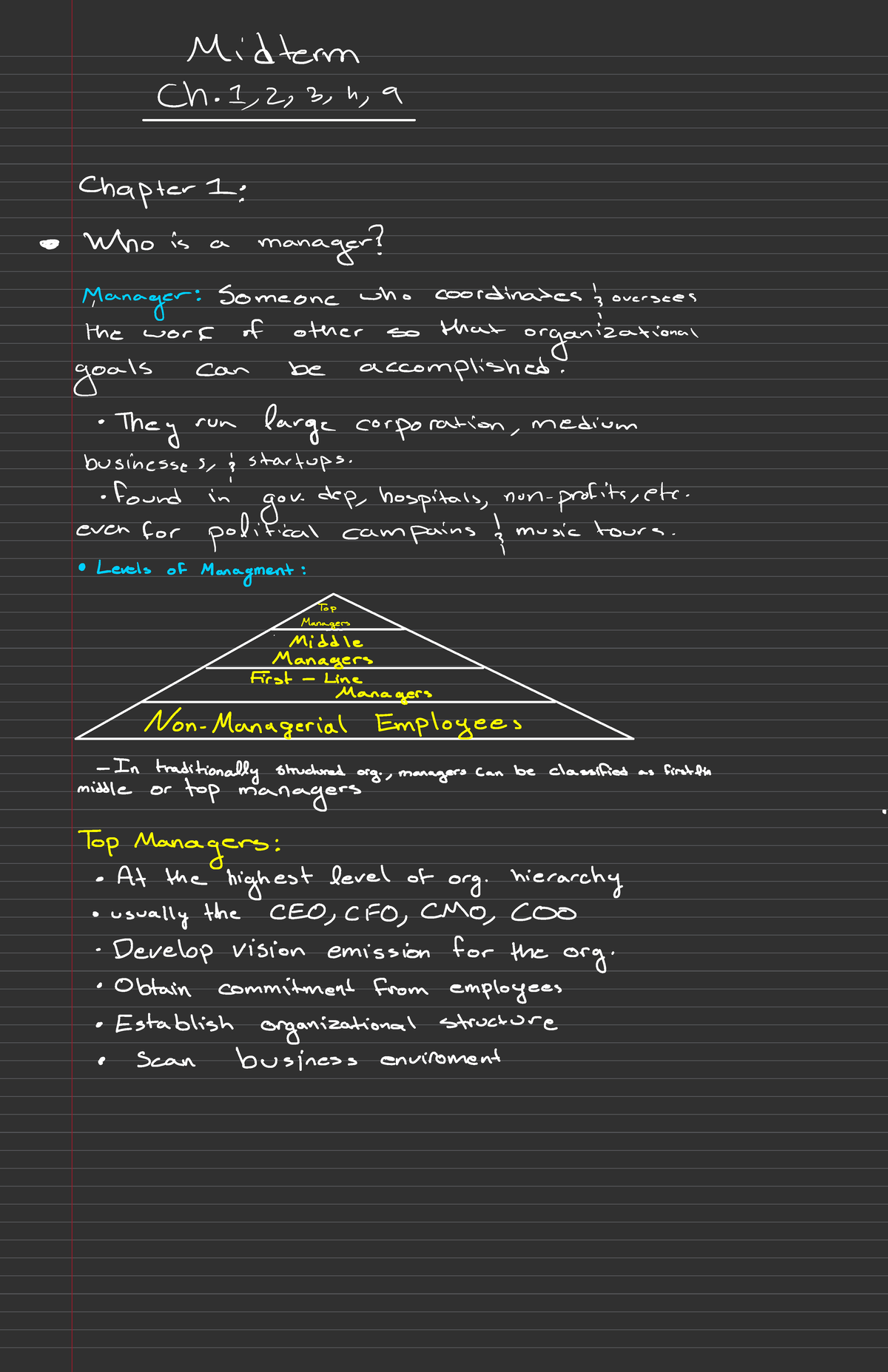 chapter 1: Managers and You in the Workplace - Midterm Ch. 1 , 2 , 3 ...