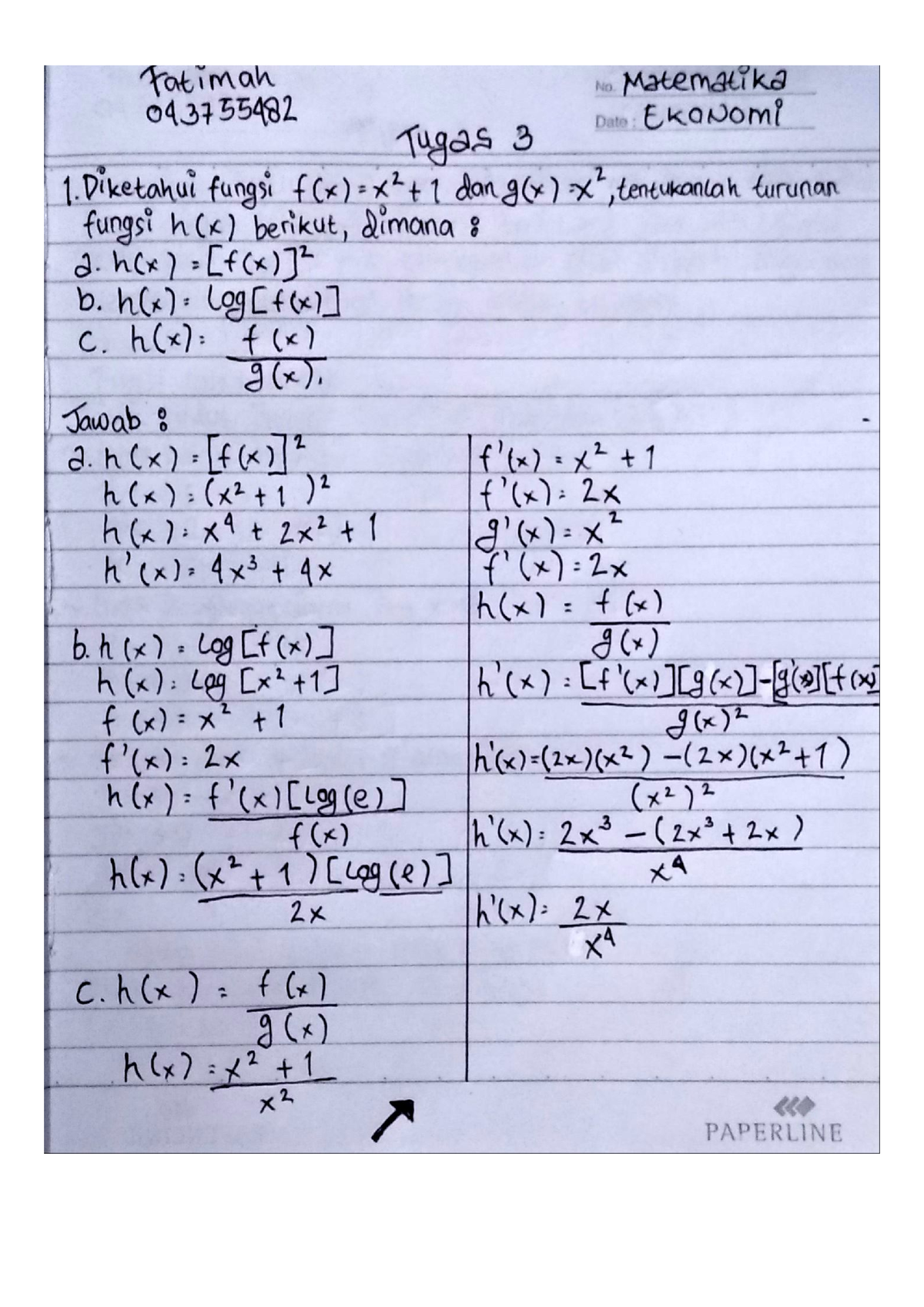 Tugas 3 Matematika Ekonomi - Studocu