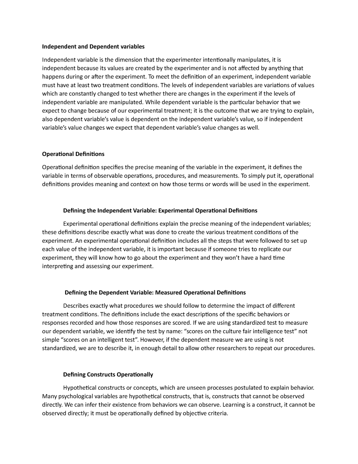 IV-DV - reviewer - Independent and Dependent variables Independent ...