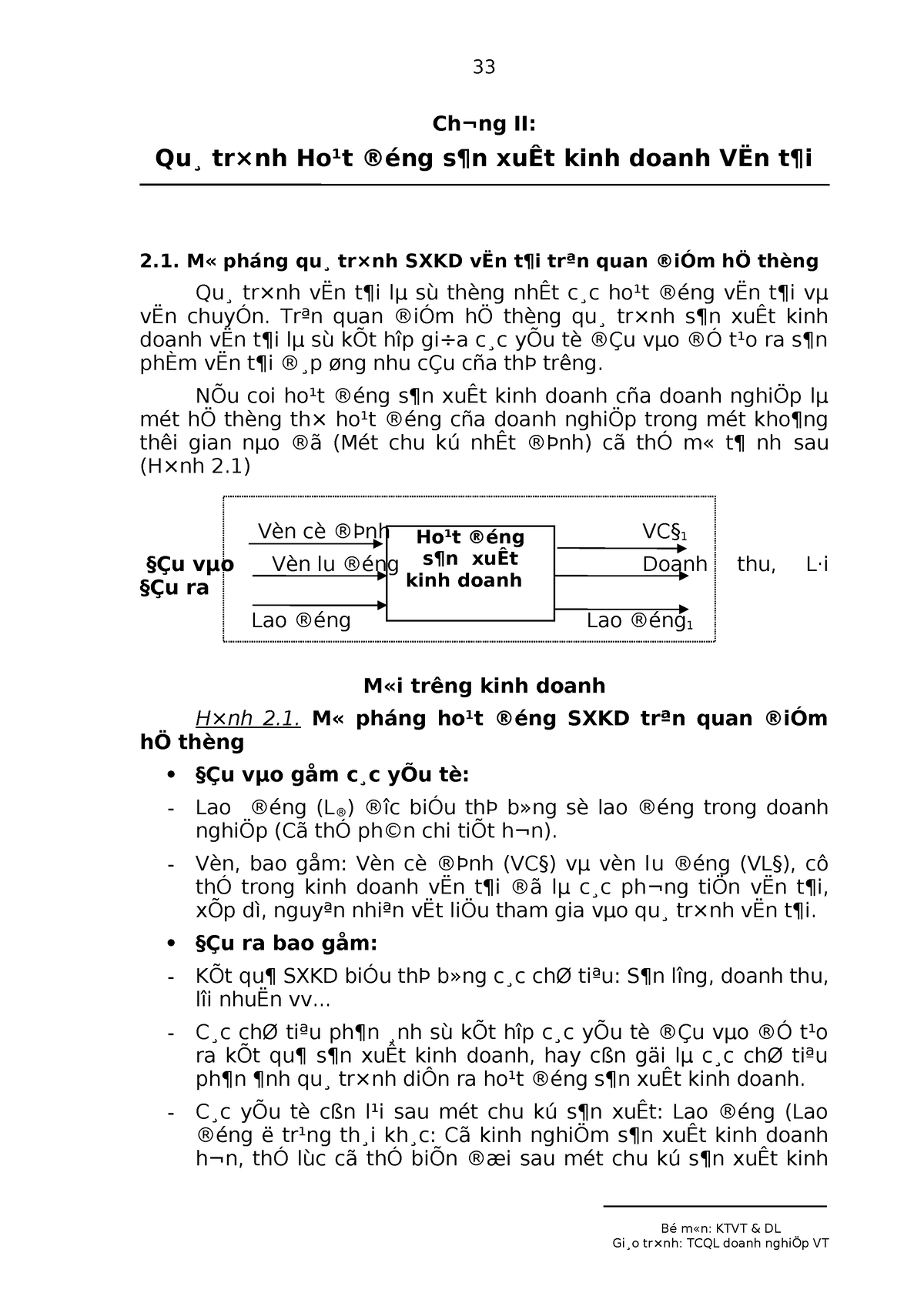 C2 TCQL - 567 - Ch¬ng II: Qu ̧ Tr×nh Ho¹t ®éng S¶n XuÊt Kinh Doanh VËn ...