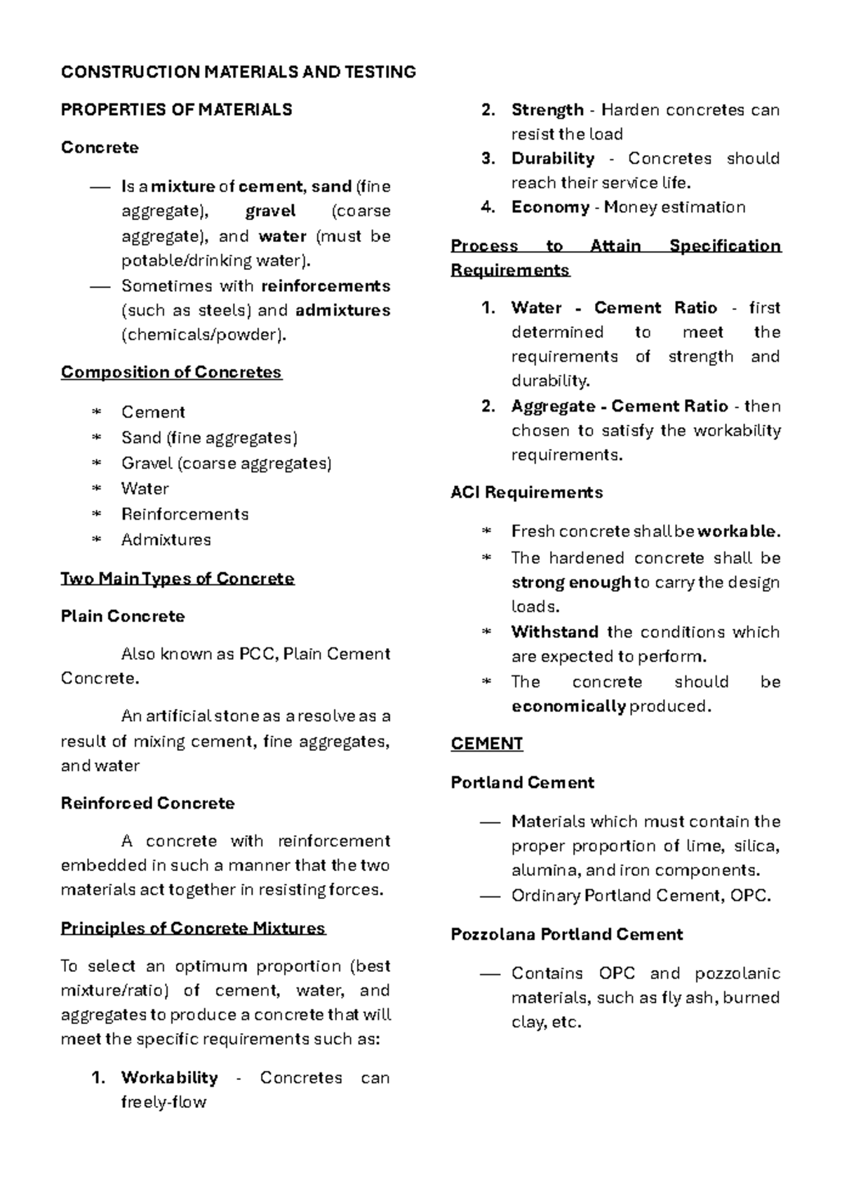 CMT - Properties OF Materials - CONSTRUCTION MATERIALS AND TESTING ...
