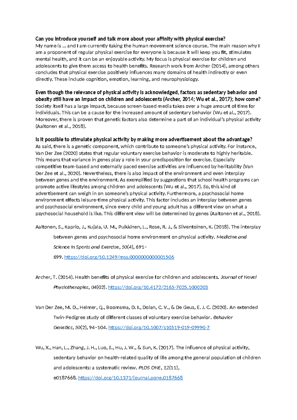 Blog behavioral genetics - Can you introduce yourself and talk more