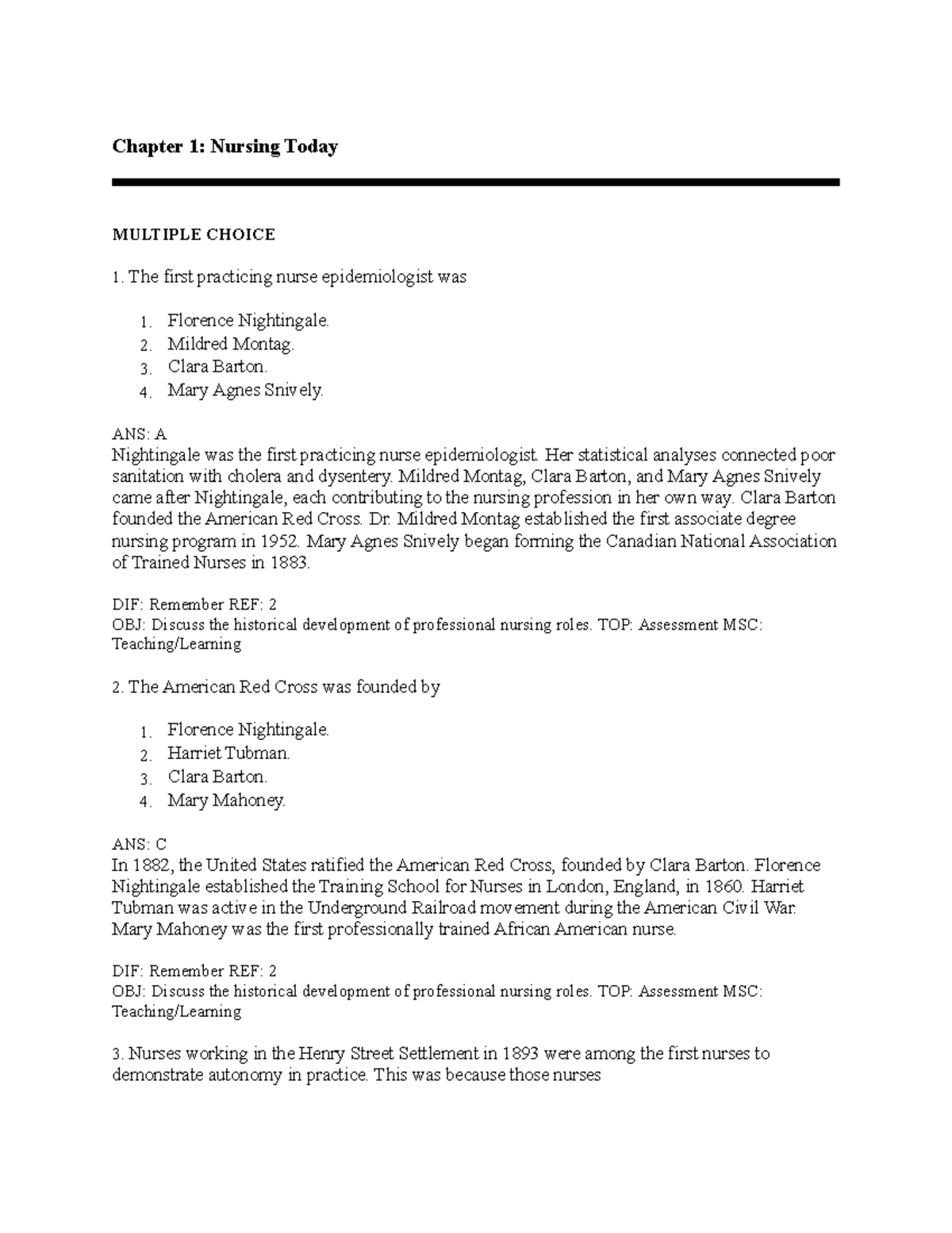 Nursing Today Lecture Notes Chapter 1 Nursing Today Multiple Choice The First Practicing Nursing Today Lecture Notes Chapter 1 Nursing Today Multiple Choice The First Practicing