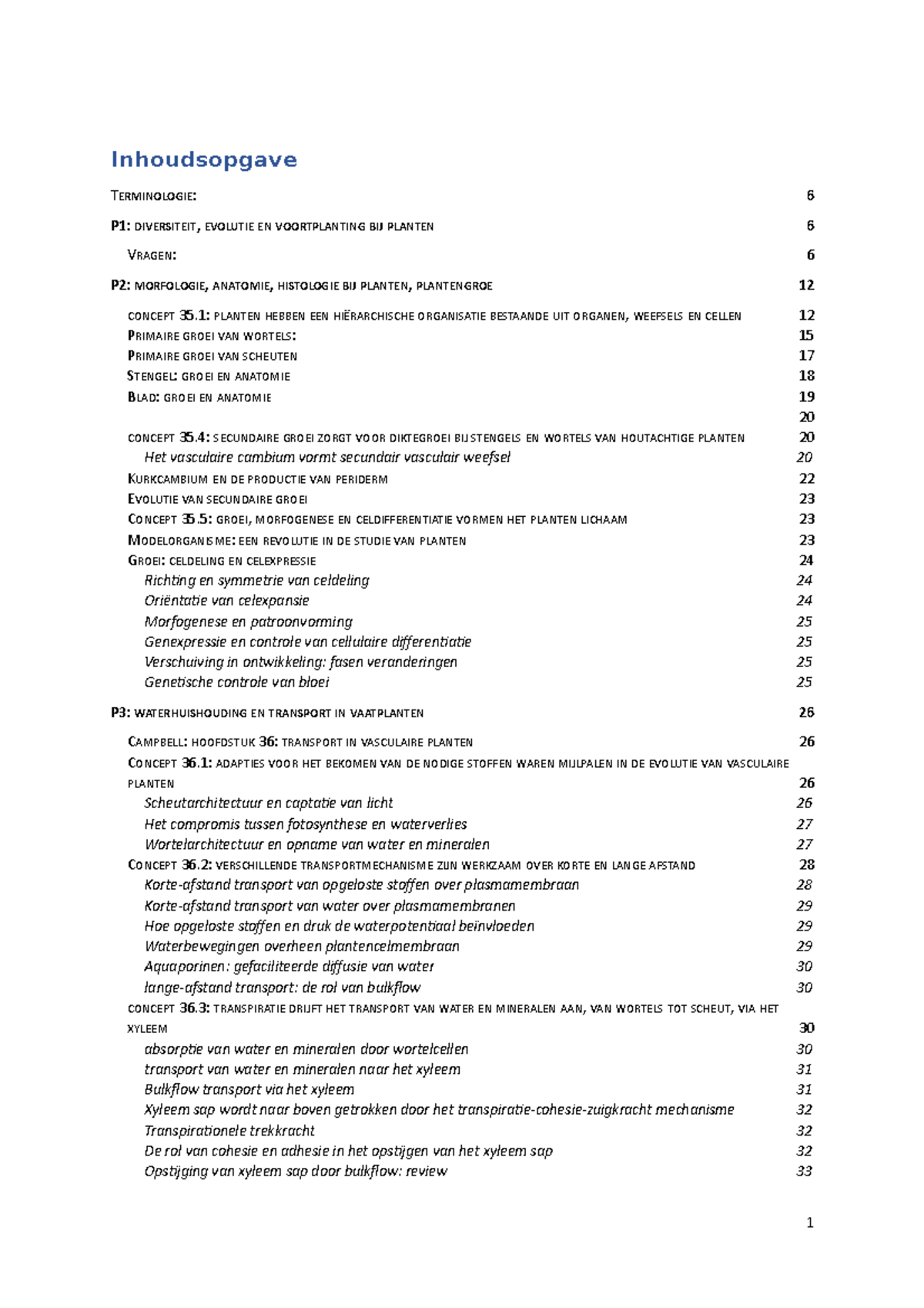 Bio Logie Samenvatting Inhoudsopgave Terminologie P Diversiteit Evolutie En Voortplanting