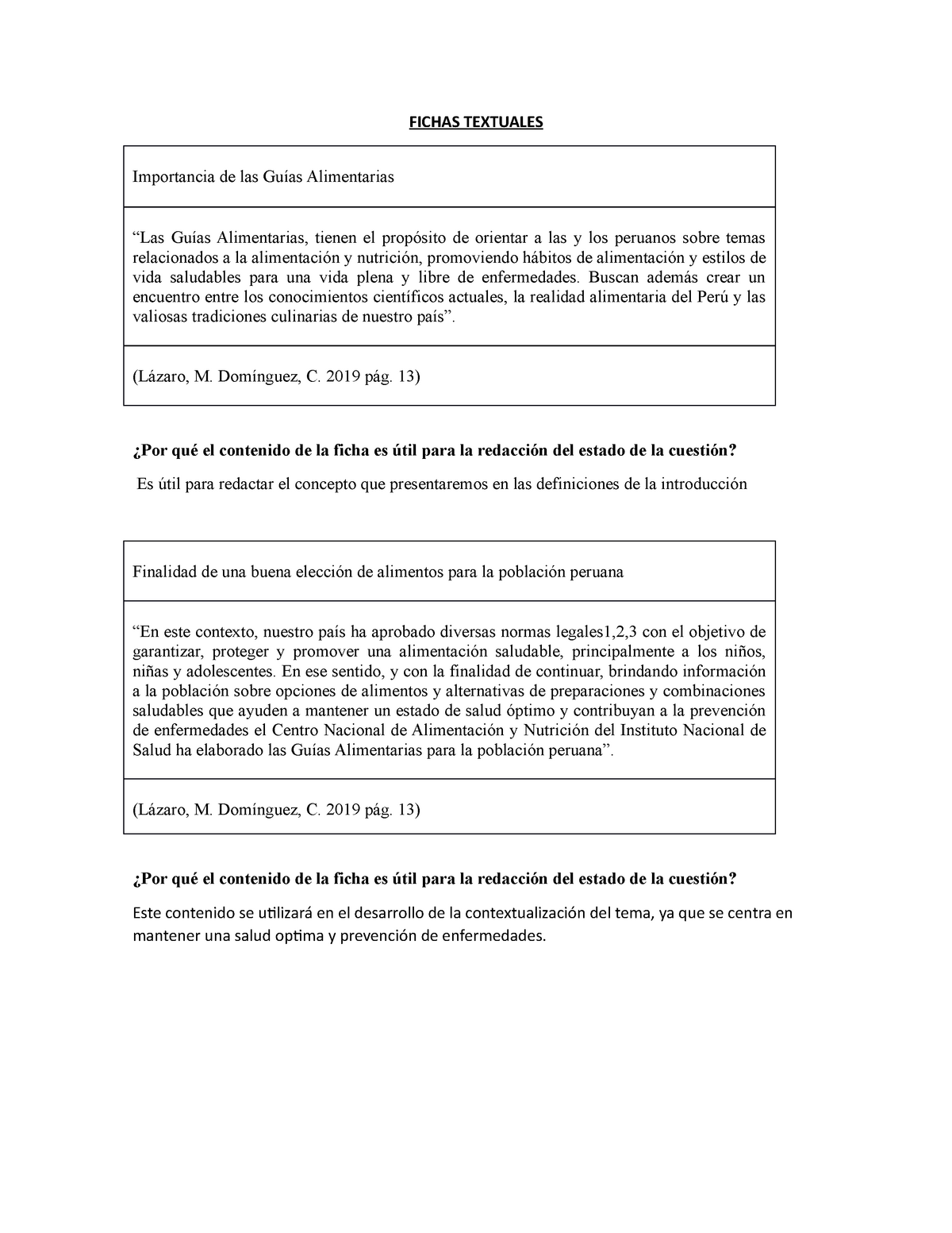 fichas de trabajo Textuales y de Resumen FICHAS TEXTUALES Importancia de las Guías