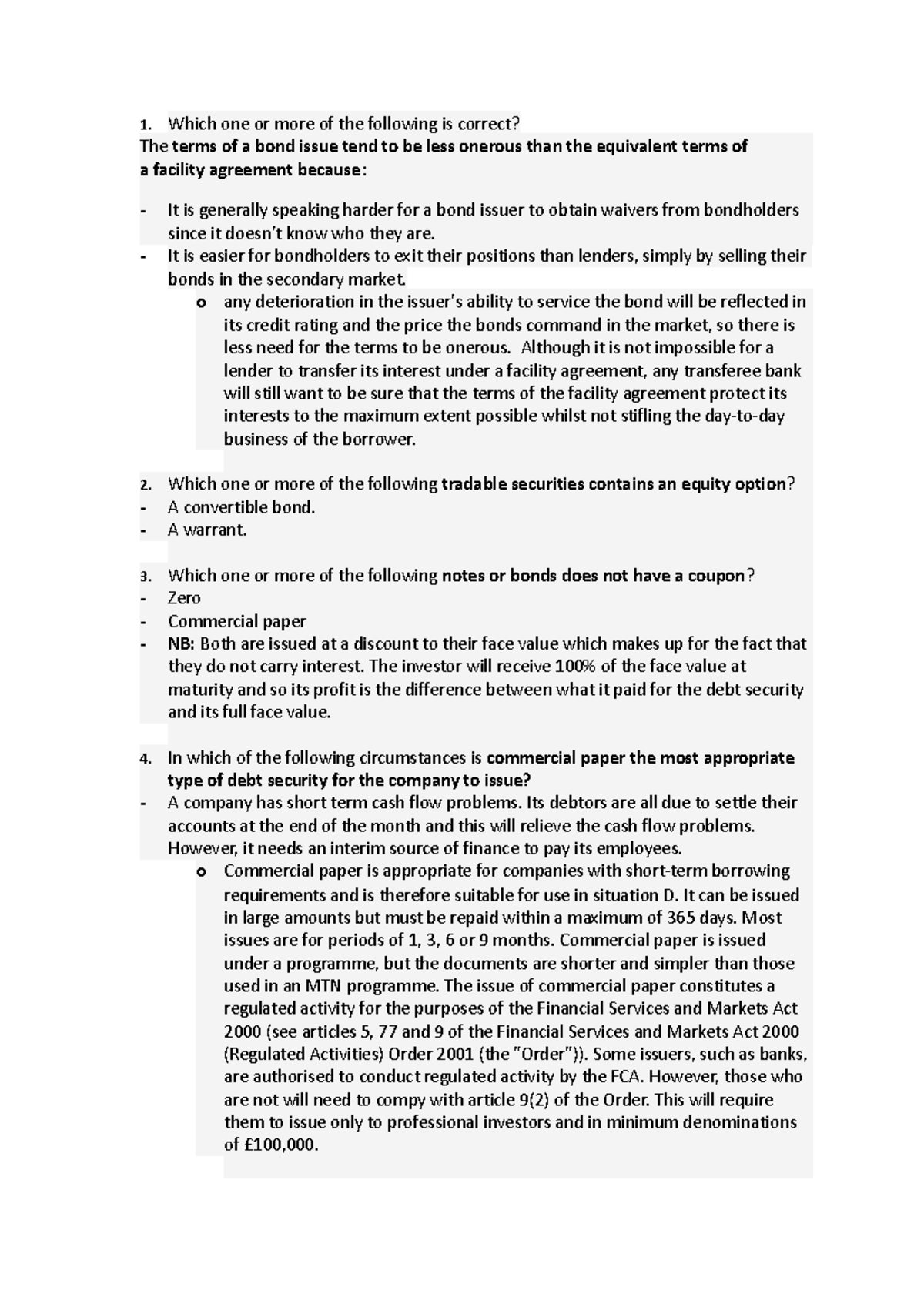 Test and Feedback MCQ WS 7 - Which one or more of the following is ...