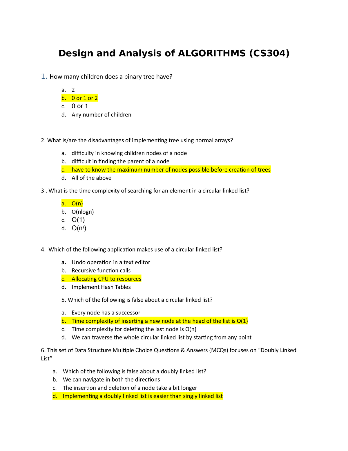 design-and-analysis-of-algorithms-quiz-1-design-and-analysis-of