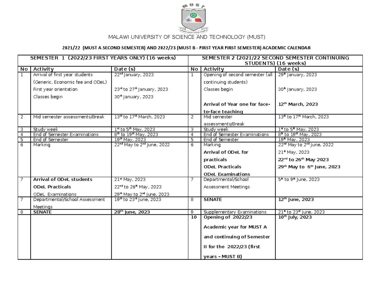 academic-calendar-2023-dur-malawi-university-of-science-and