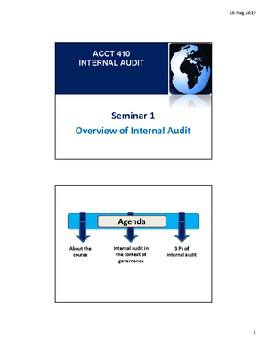 ACCT 410 Course Outline August 2019 - Warning: TT: Undefined Function ...