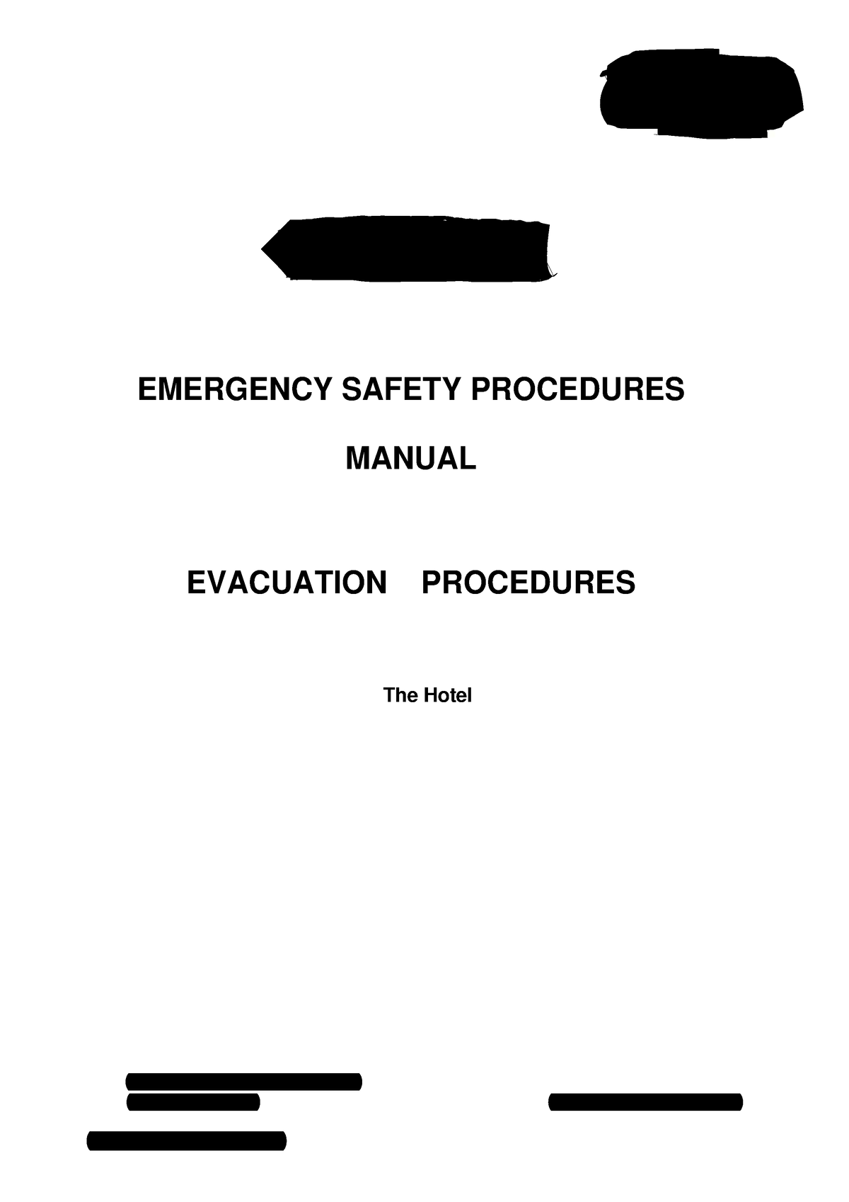 Esp 03 Evacuation Procedures Esp Emergency Safety Procedures Manual Evacuation Procedures The