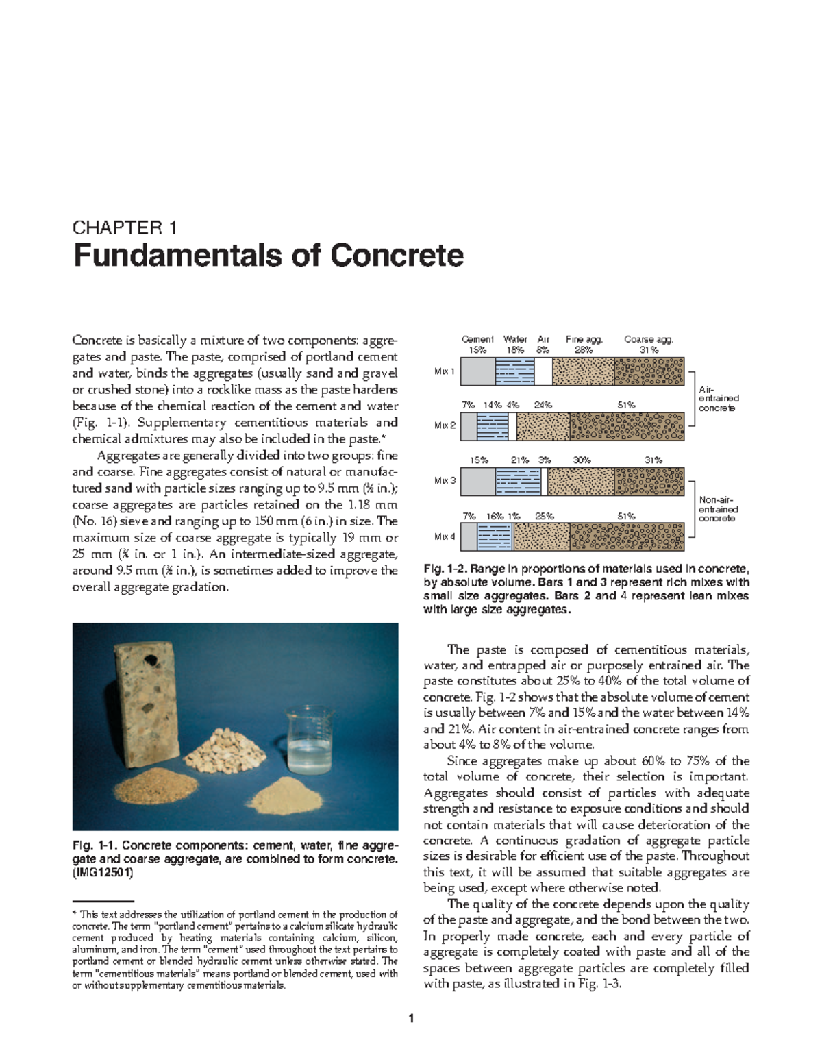 Semana 01 o Foundations of concrete Concrete is basically a mixture