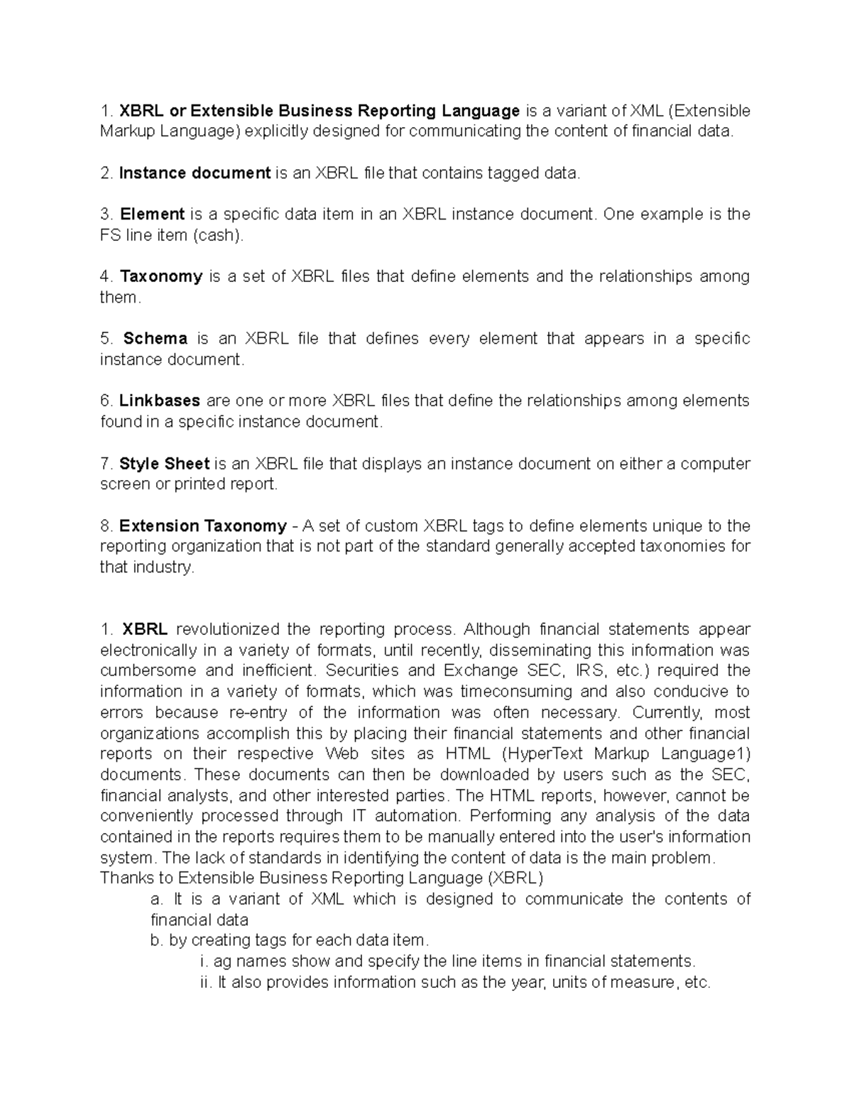 Extensible Business Reporting Language - Instance document is an XBRL ...