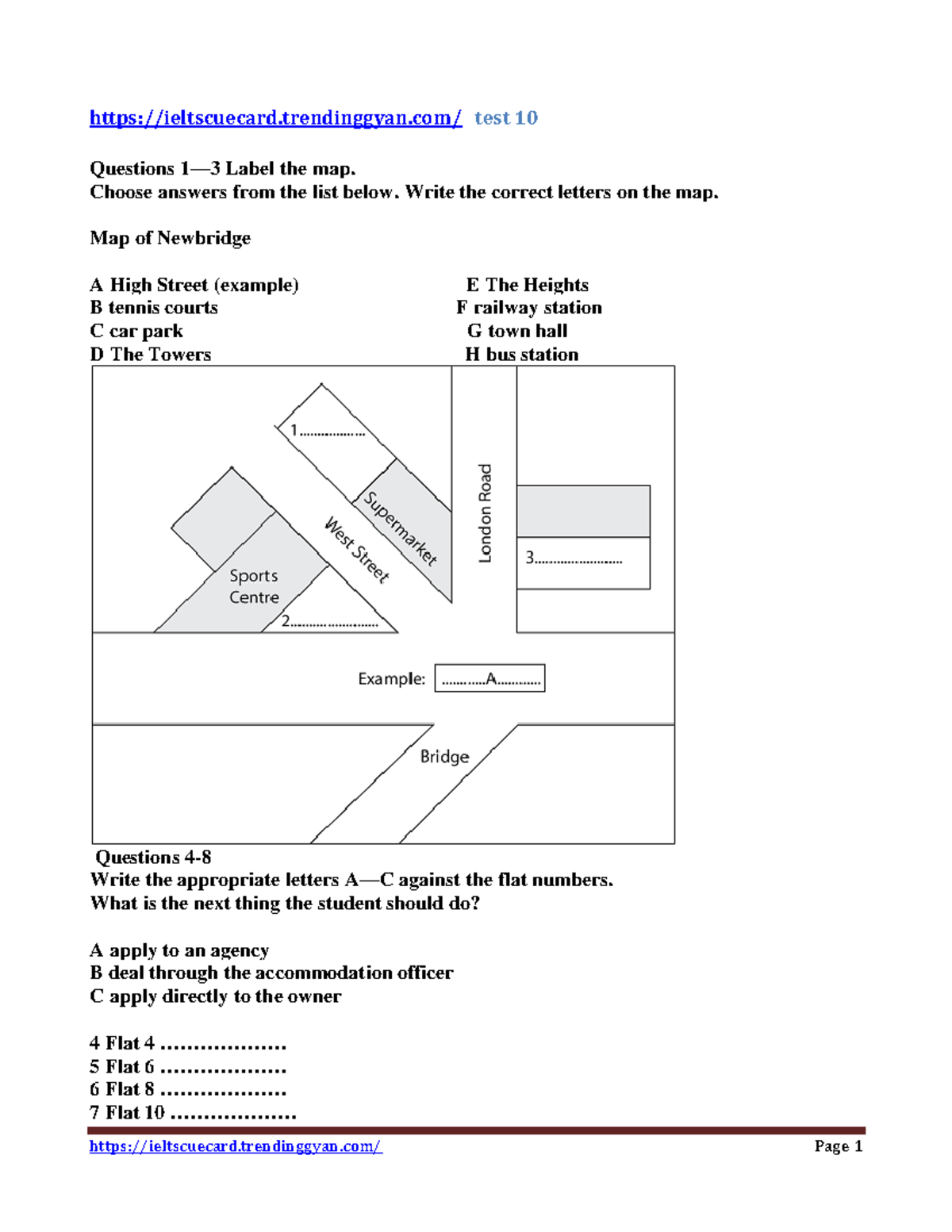 Listening Test 10 Pdf - Nothing Special At All - Ieltscuecard 