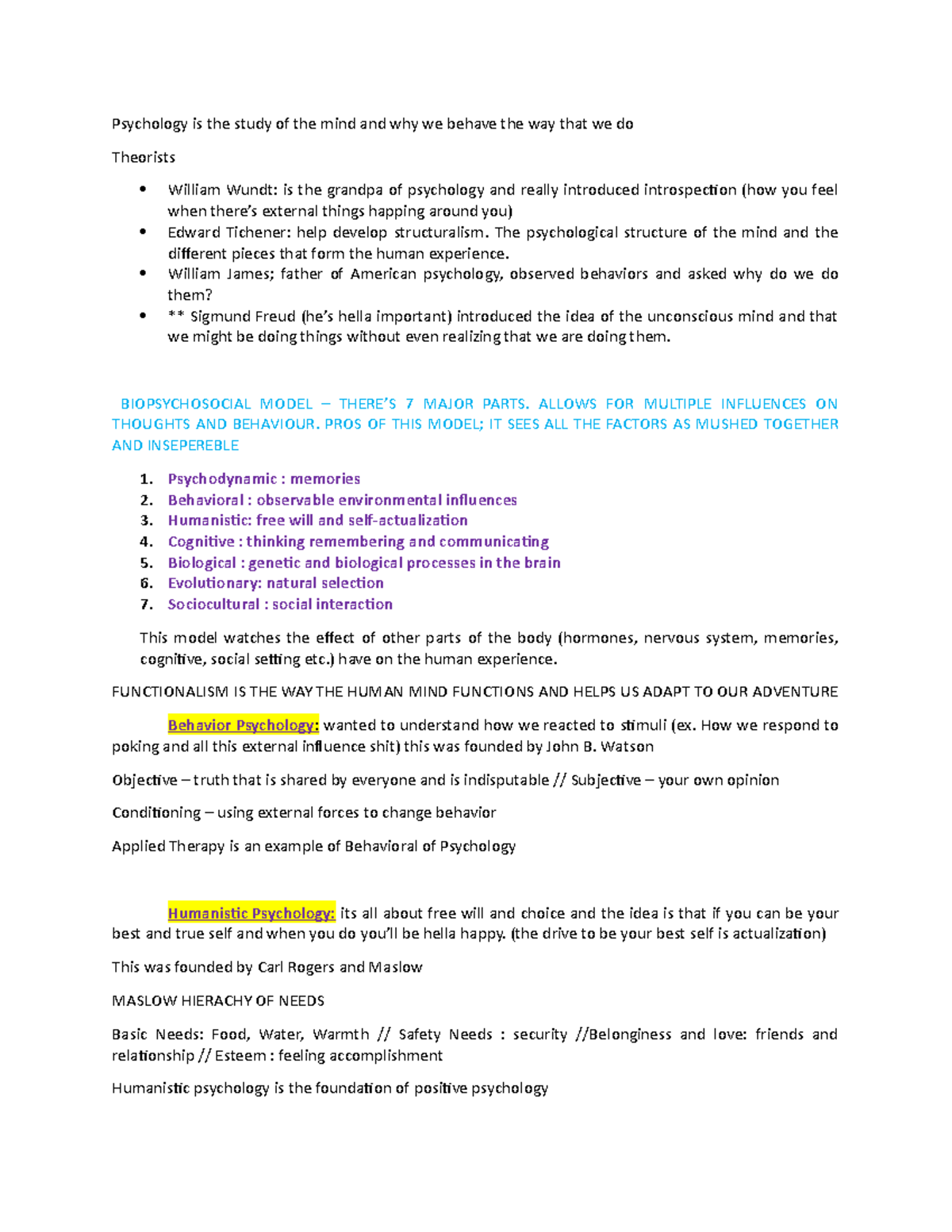 1-intro and research methods - Psychology is the study of the mind and ...