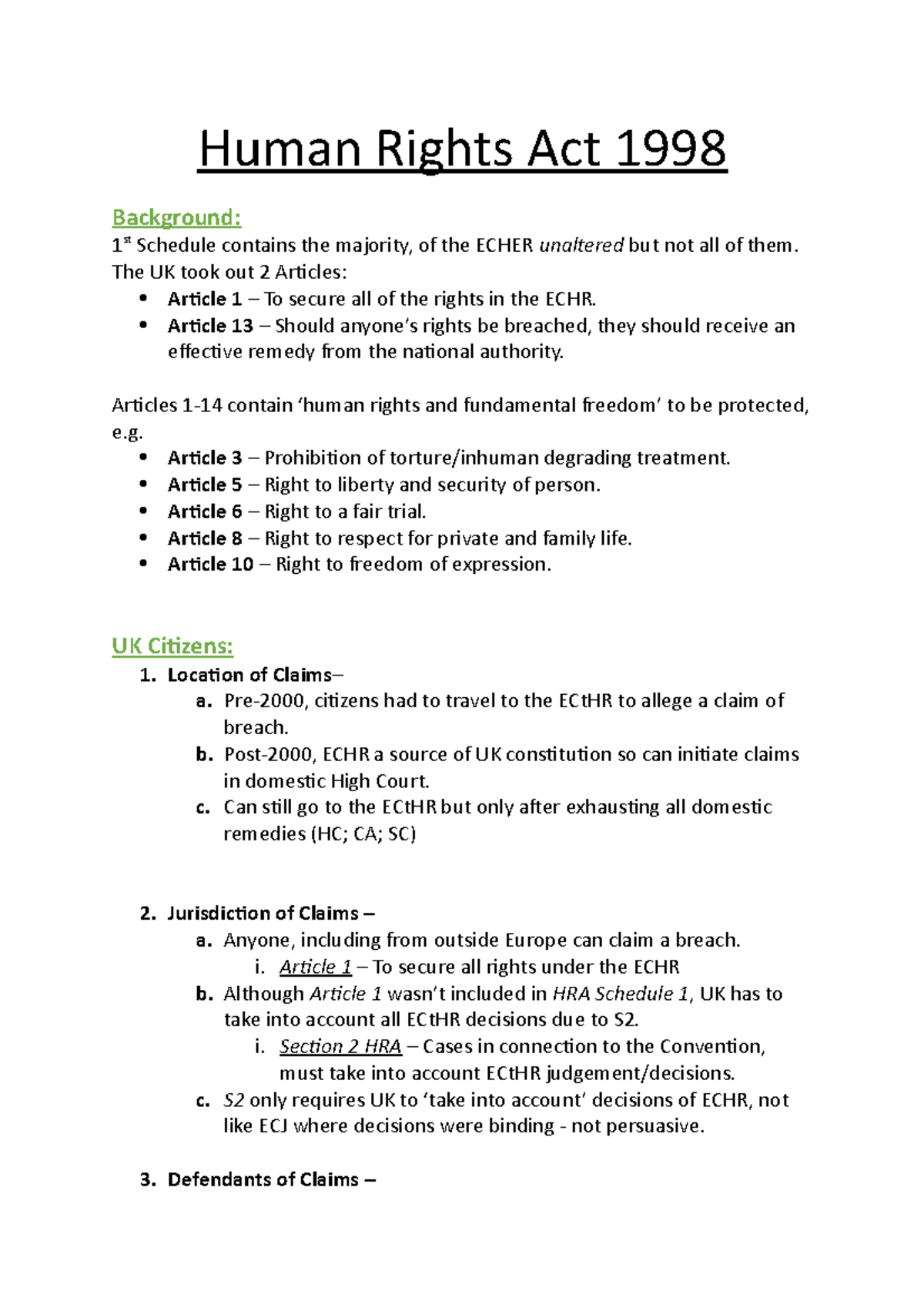 human-rights-act-1998-human-rights-act-1998-background-1st-schedule