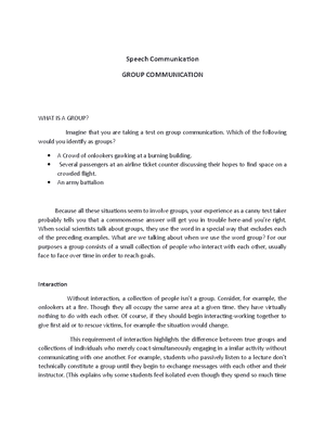 Speech Communications Topics - Speech Communication Levels of ...