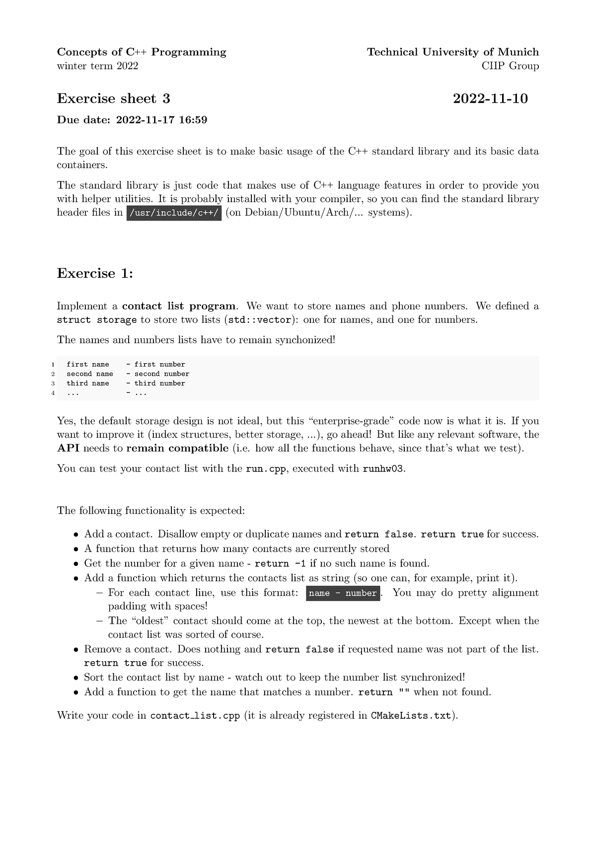 Exercises-sheet 03 - Concepts of C++ Programming Exercise Sheet 3 ...