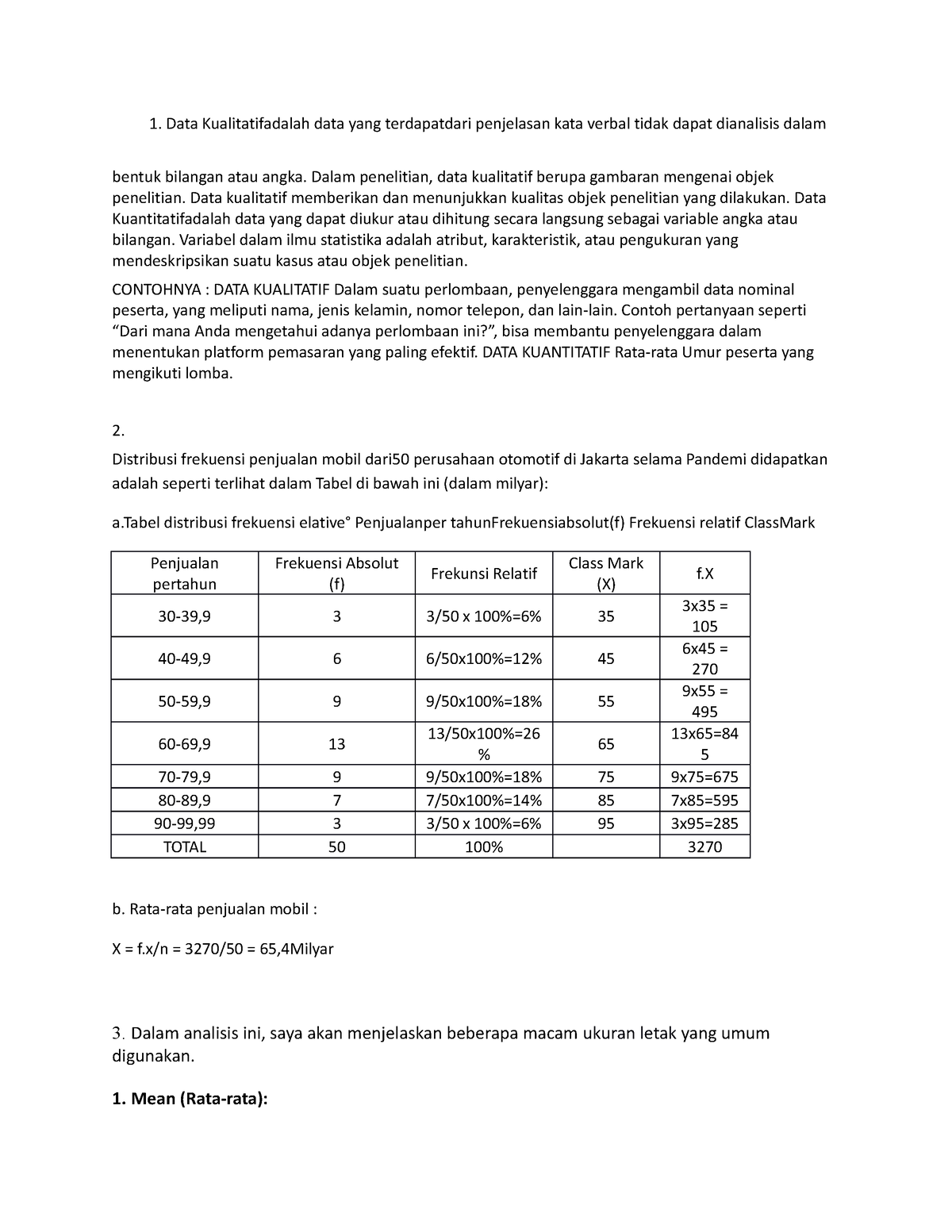 Rizki Amalia 044575612 Statistika Ekonomi Tugas 1 ESPA4123 - 1. Data ...