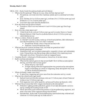 Geology Notes 1 - Chapter 1 What can we say that the Earth is a dynamic ...