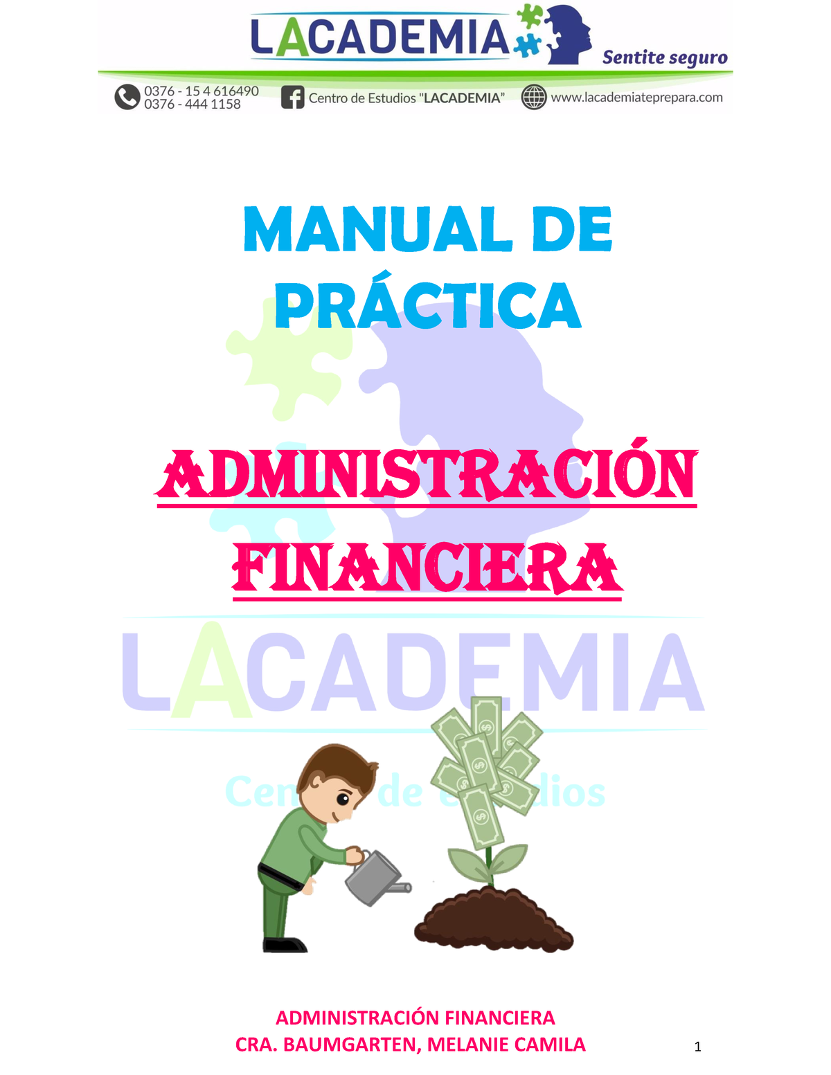 Manual DE Practica Adfin - Academia - ADMINISTRACI”N FINANCIERA MANUAL ...