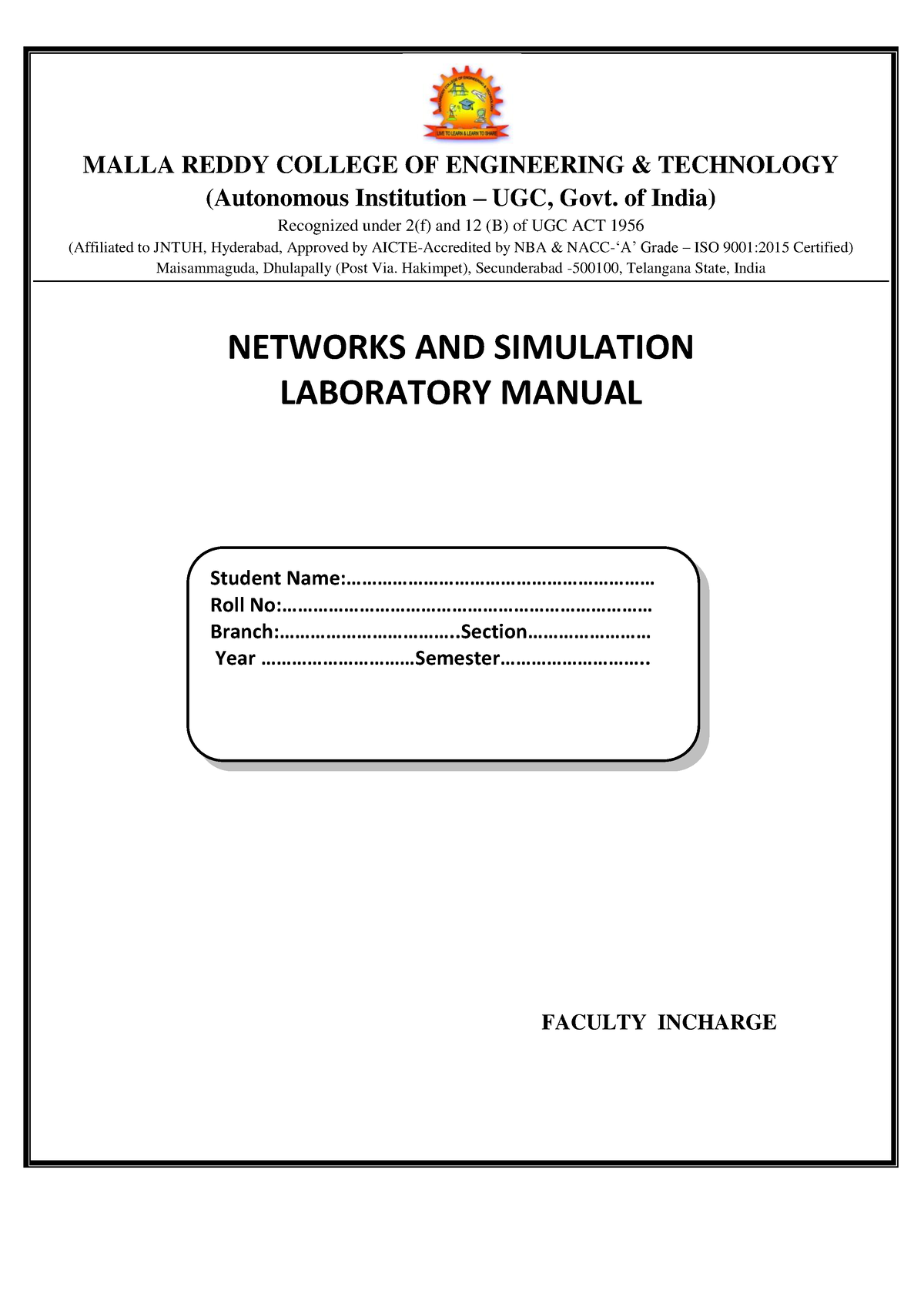 networks-and-simulation-lab-malla-reddy-college-of-engineering