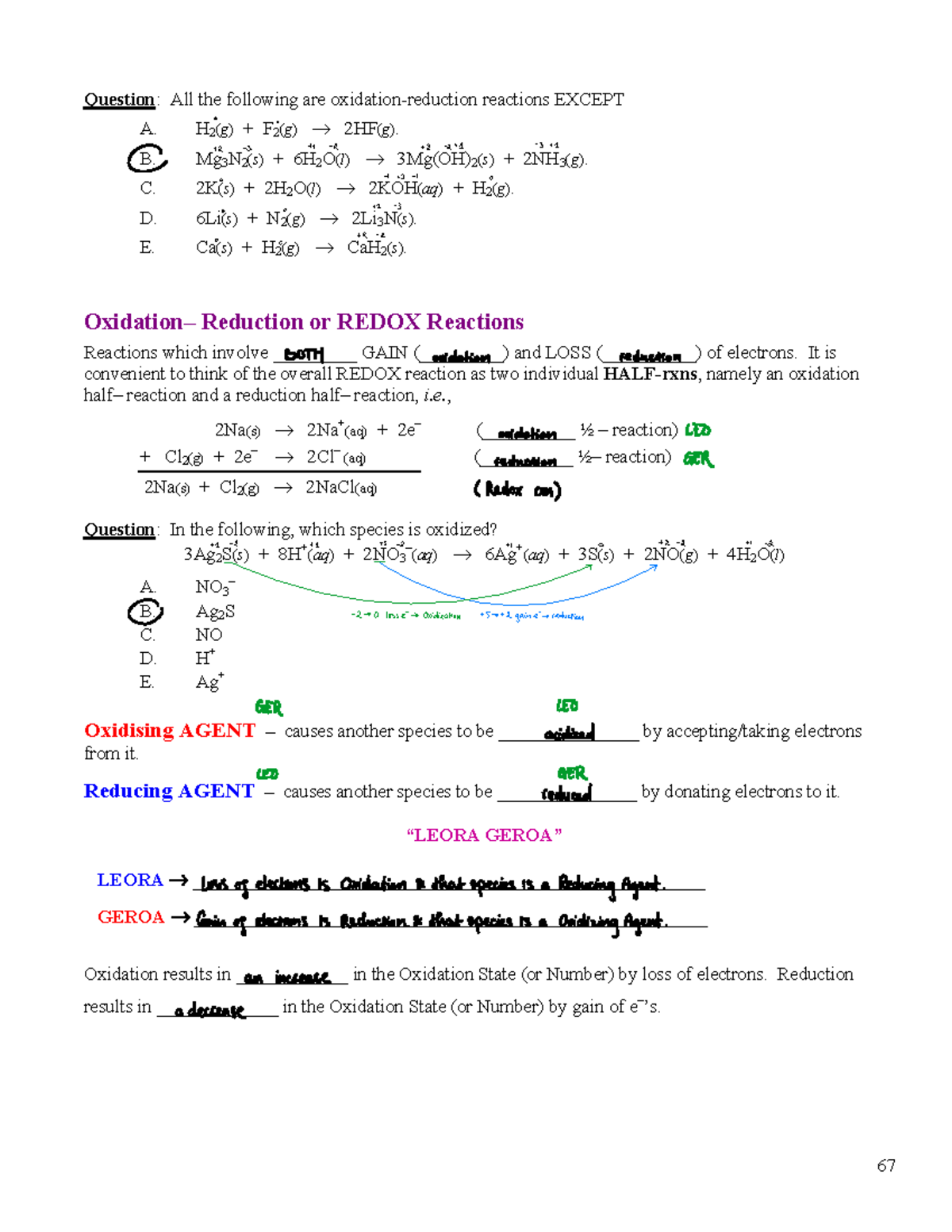 Guided Reading 6 Electrochem Part1 Week 6 67 Question All the