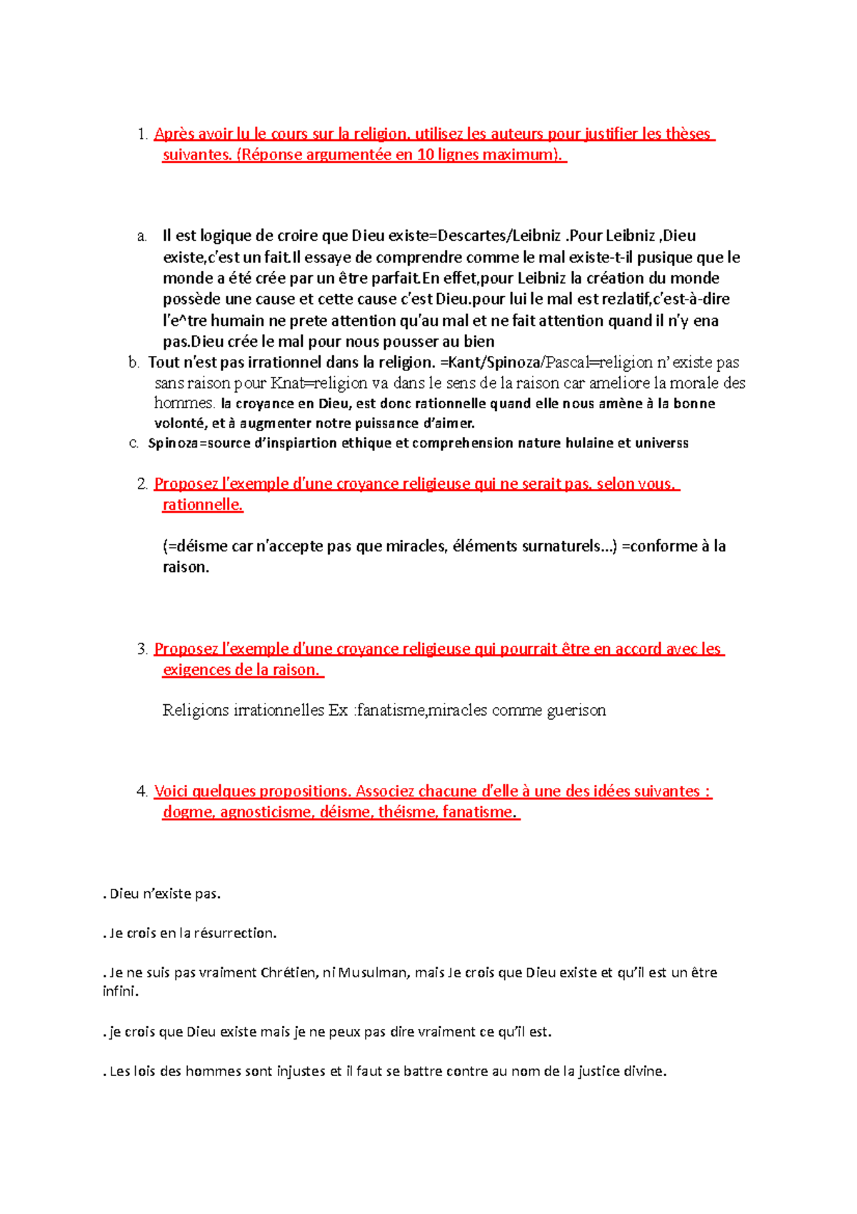 Après Avoir Lu Le Cours Sur La Religion Philo 1 Après Avoir Lu Le