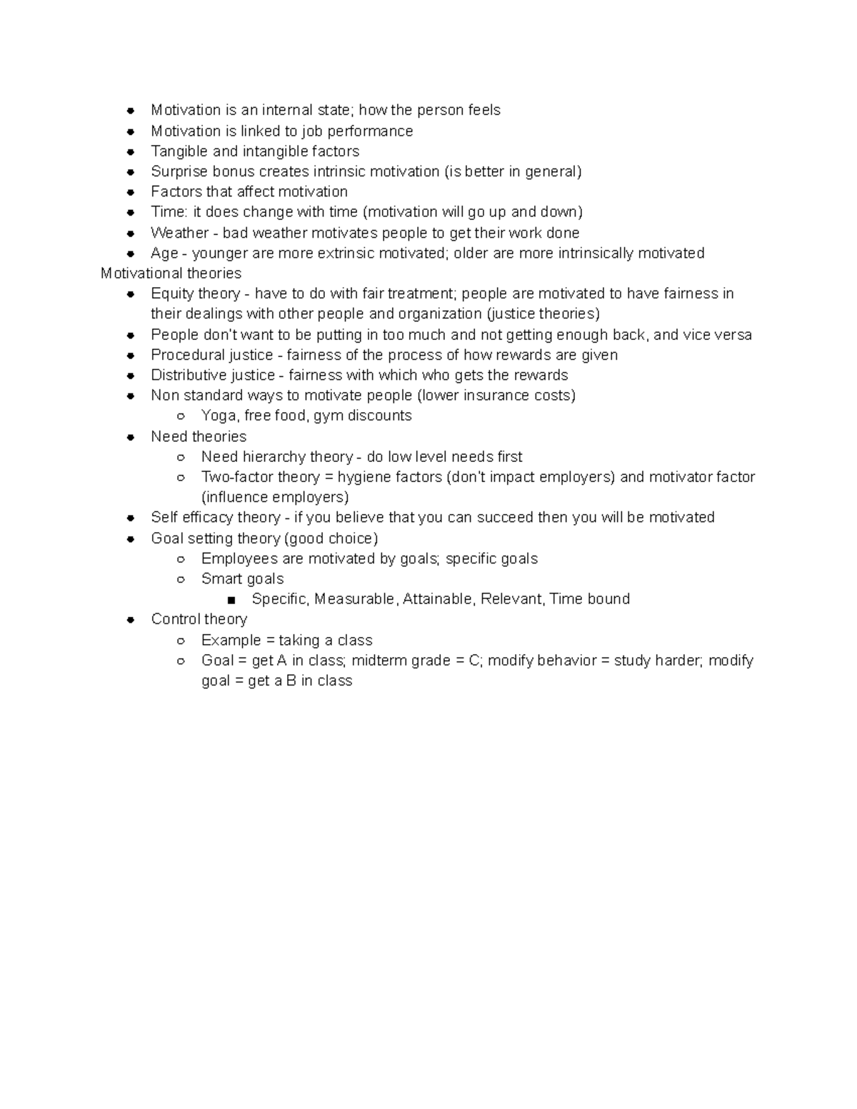 Chapter 8 Lecture Notes - Motivation is an internal state; how the ...